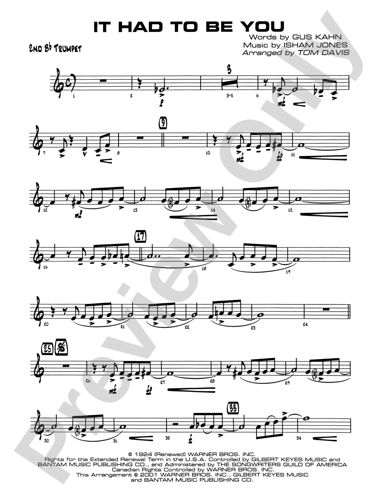 It Had to Be You: 2nd B-flat Trumpet