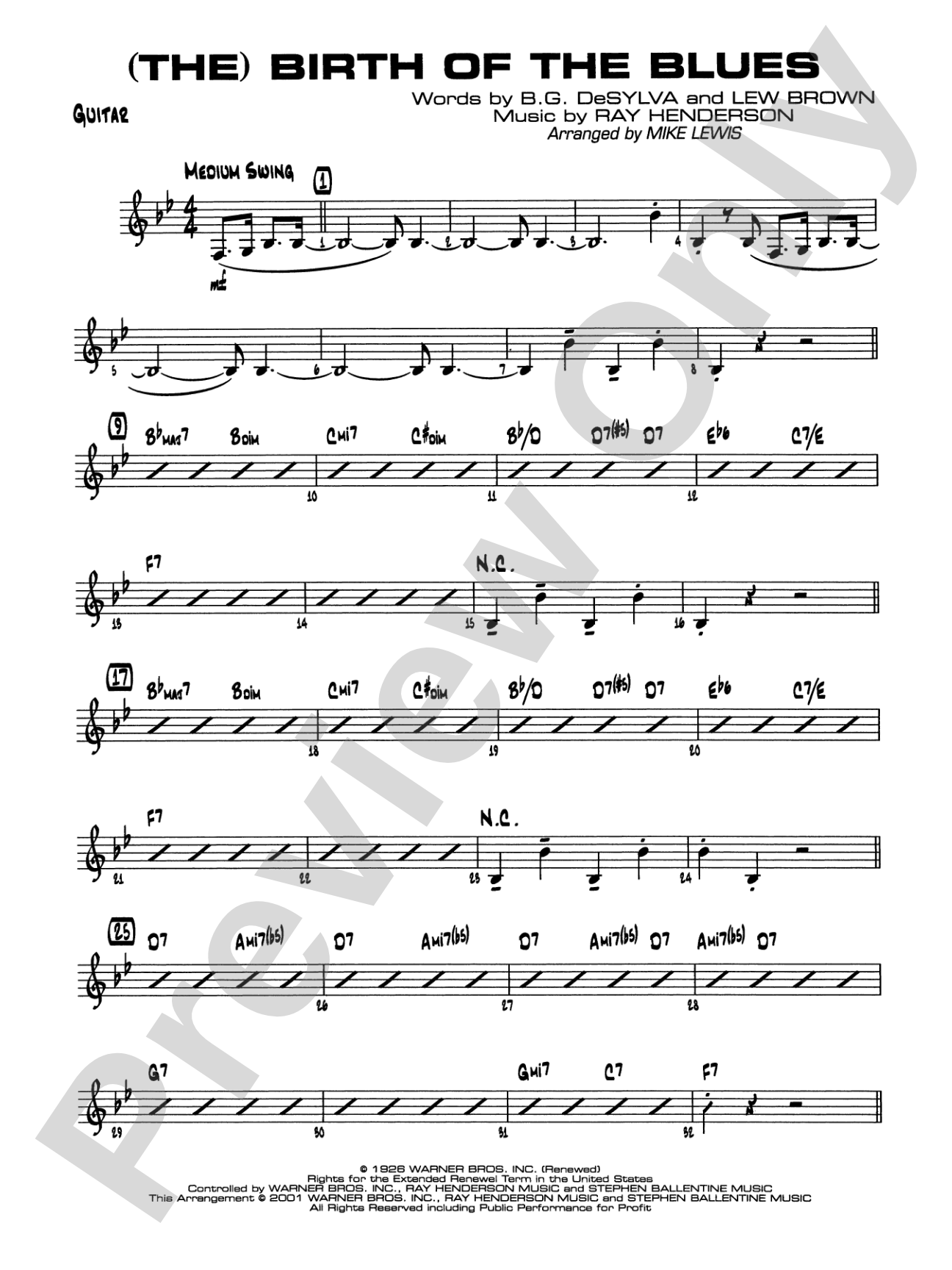 (The) Birth of the Blues: Guitar