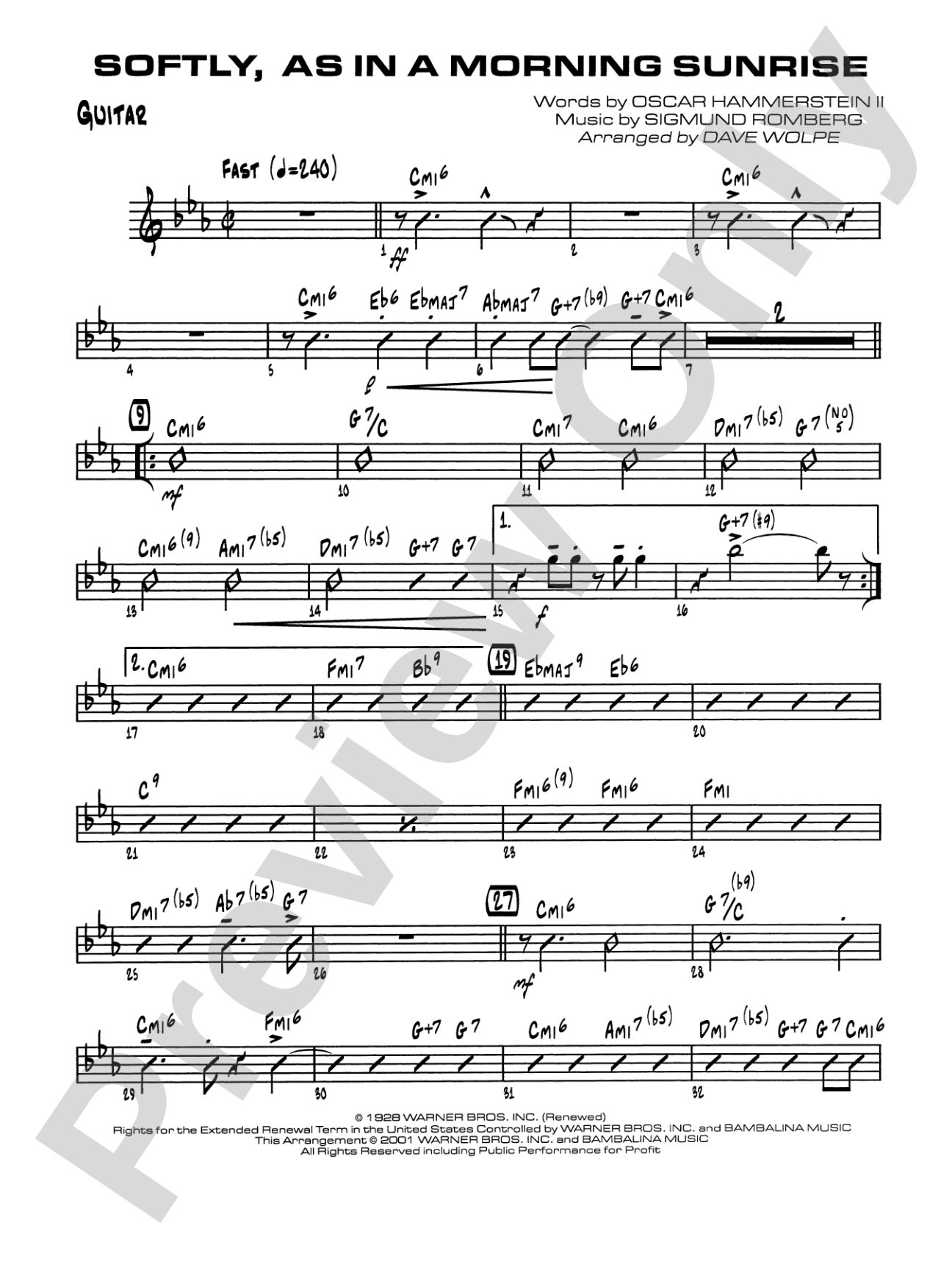 Softly, As in a Morning Sunrise: Guitar