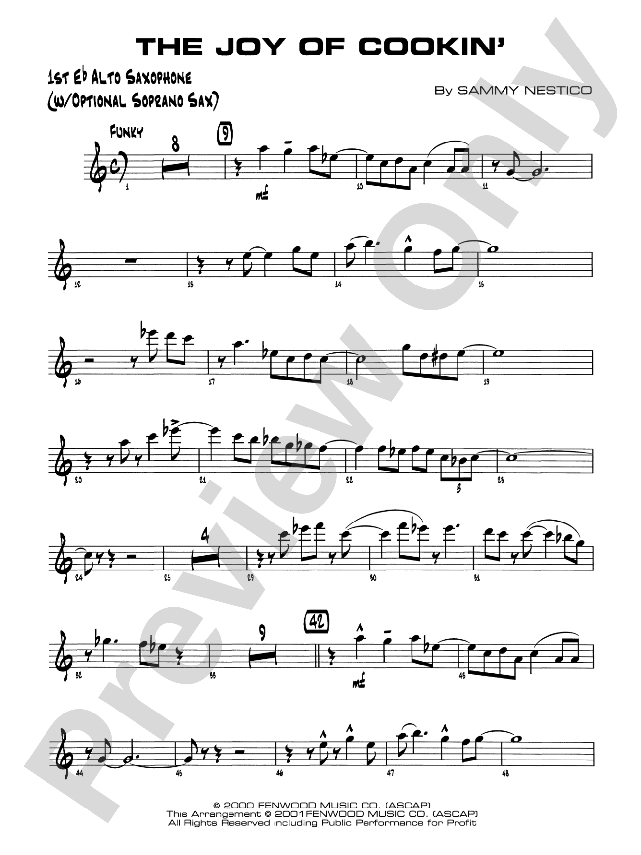 The Joy of Cookin': E-flat Alto Saxophone