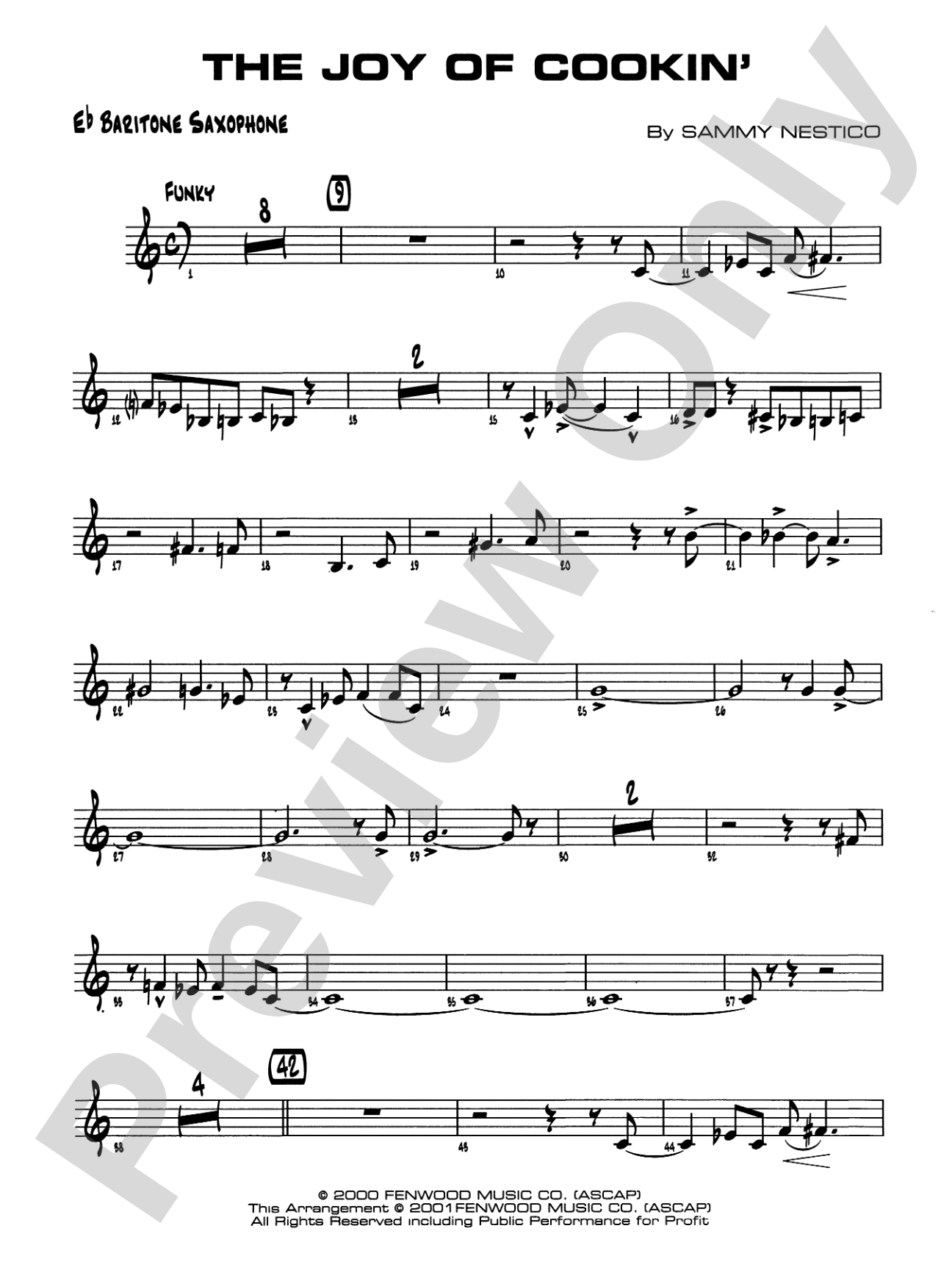The Joy of Cookin': E-flat Baritone Saxophone