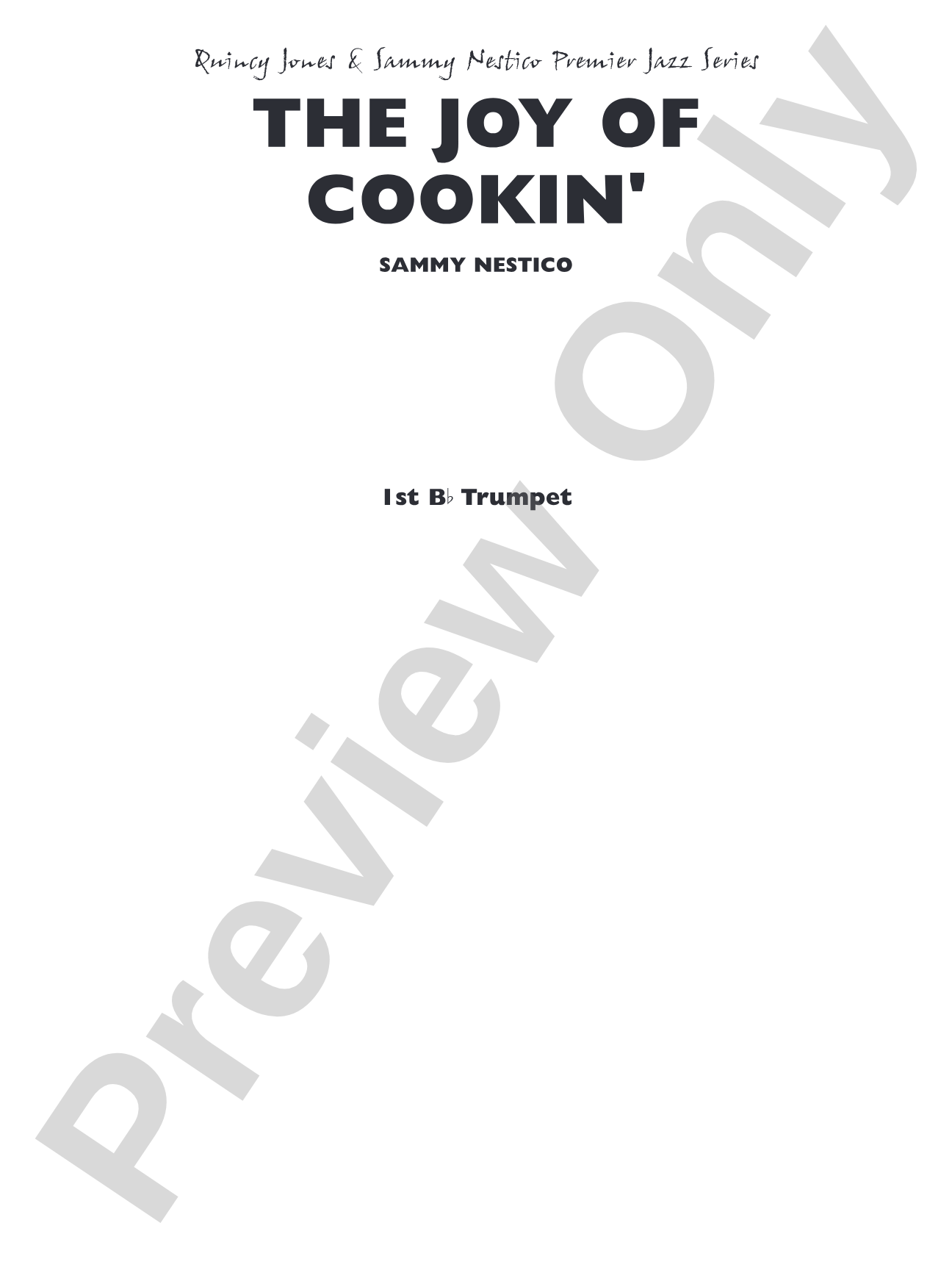 The Joy of Cookin': 1st B-flat Trumpet