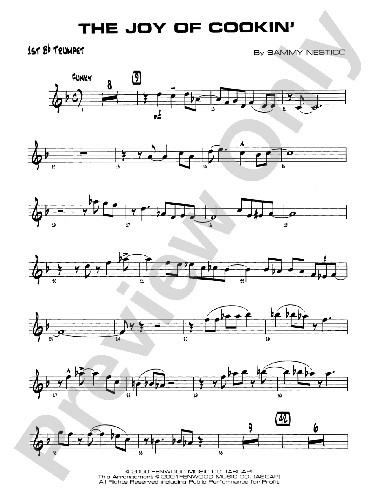 The Joy of Cookin': 1st B-flat Trumpet