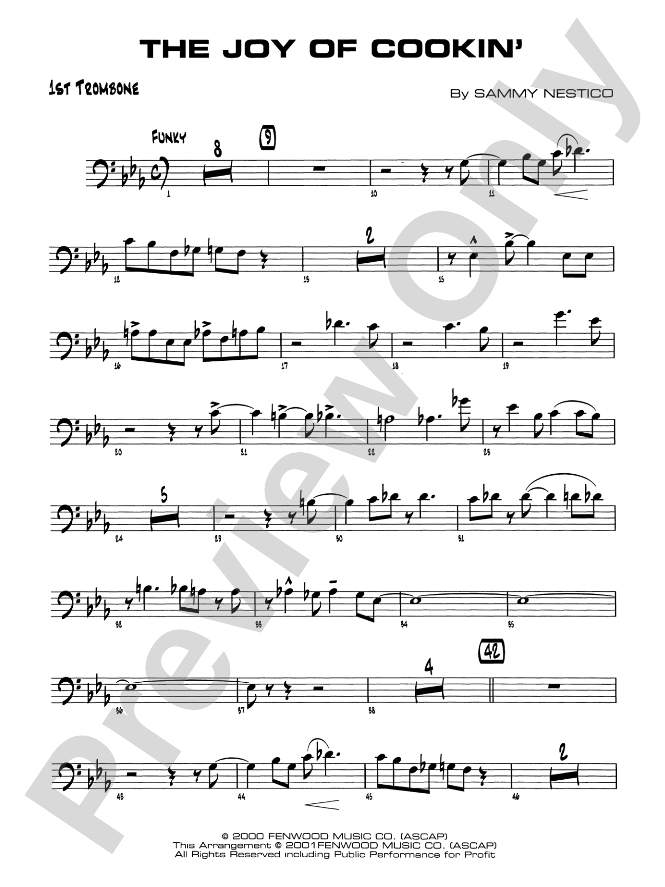 The Joy of Cookin': 1st Trombone
