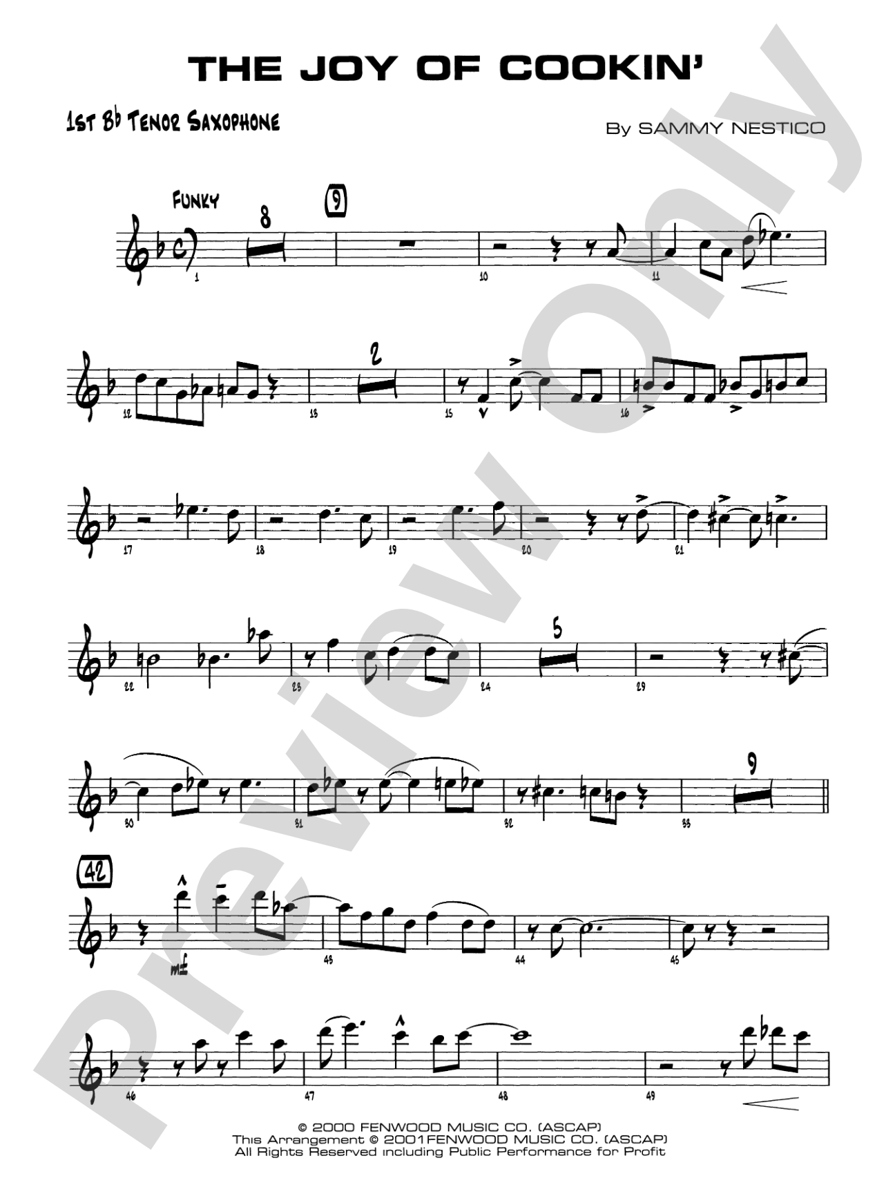 The Joy of Cookin': B-flat Tenor Saxophone