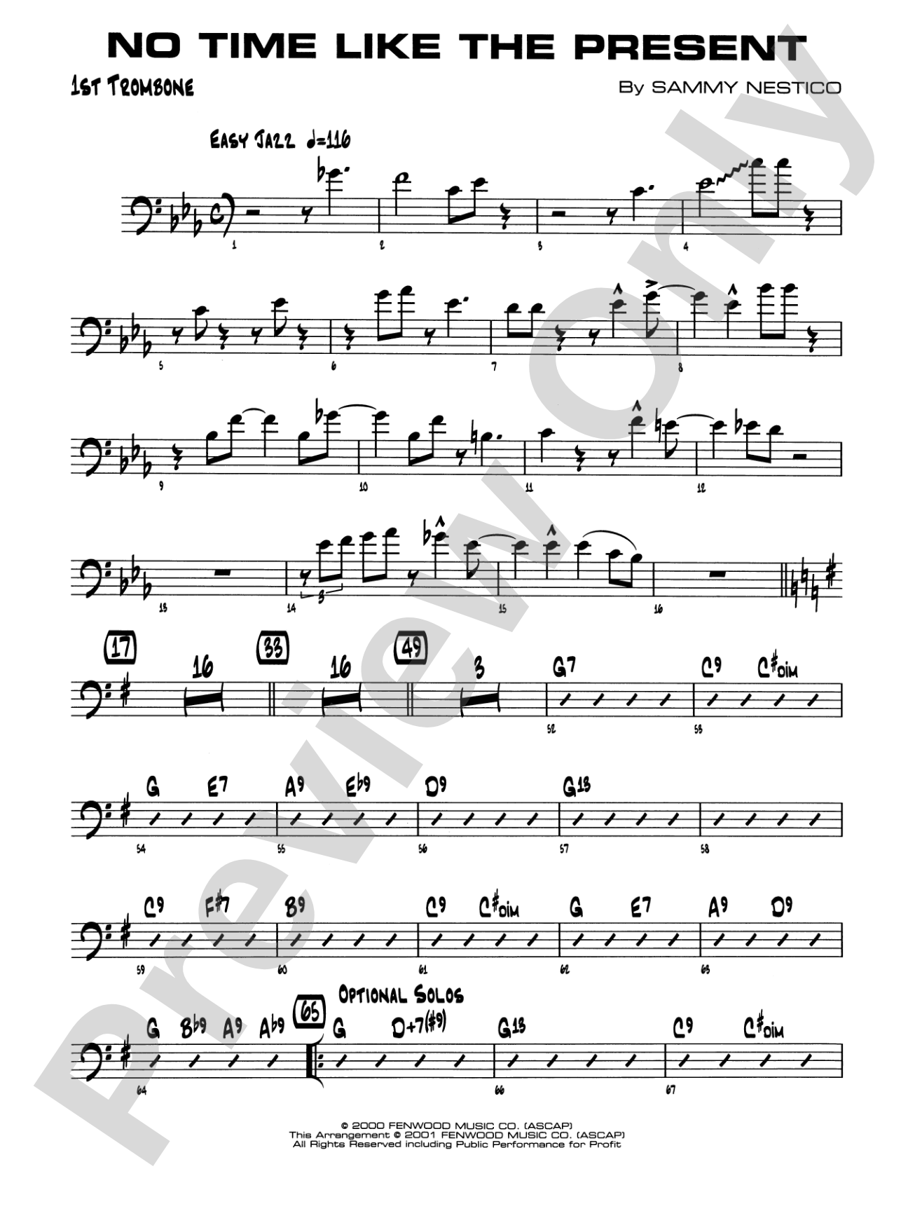 No Time Like the Present: 1st Trombone