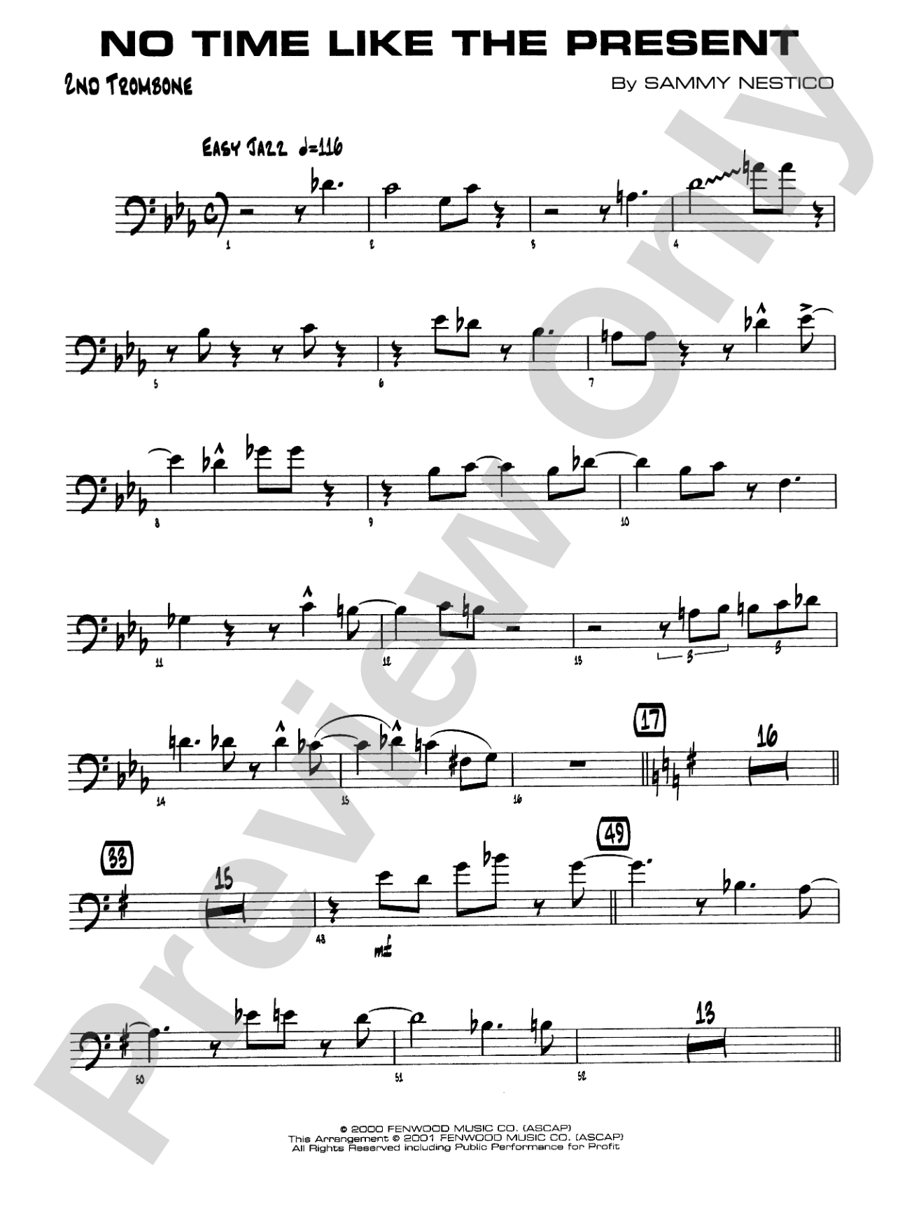 No Time Like the Present: 2nd Trombone