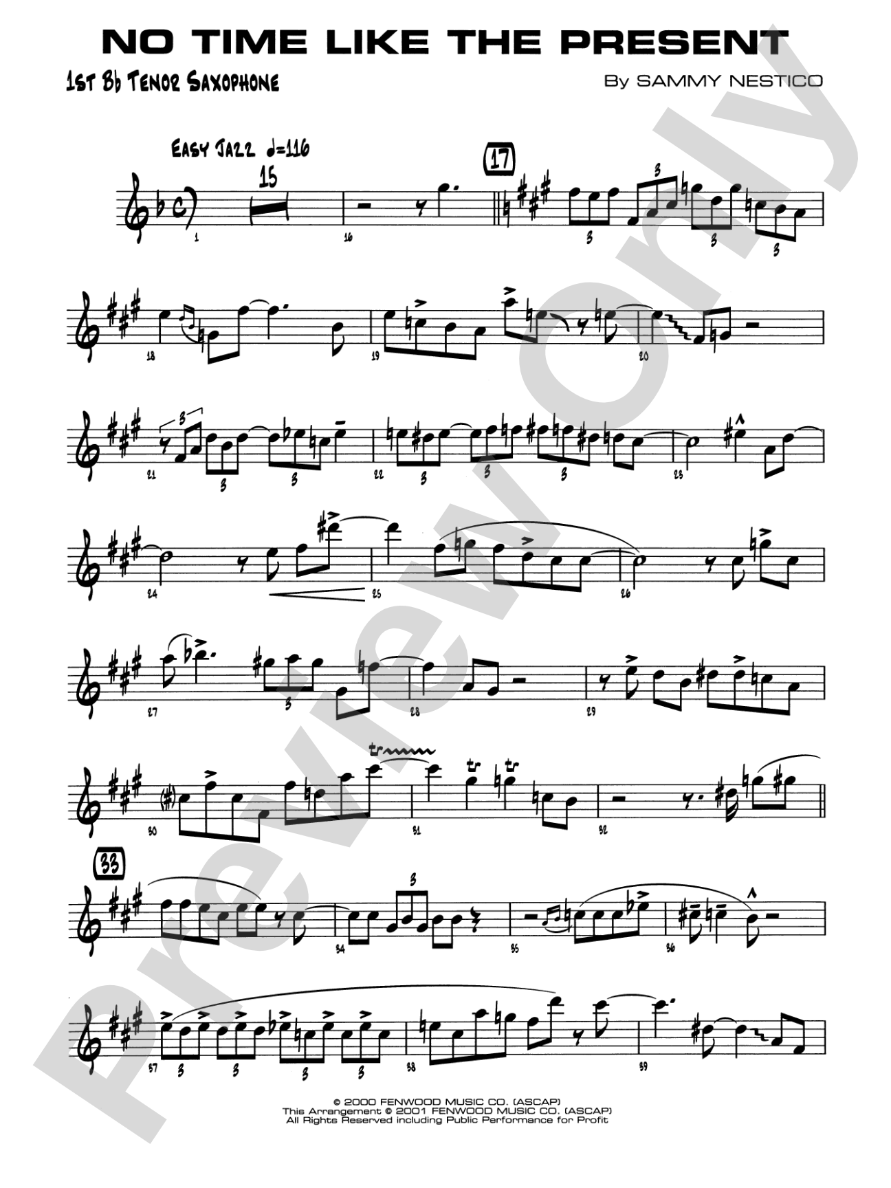 No Time Like the Present: B-flat Tenor Saxophone