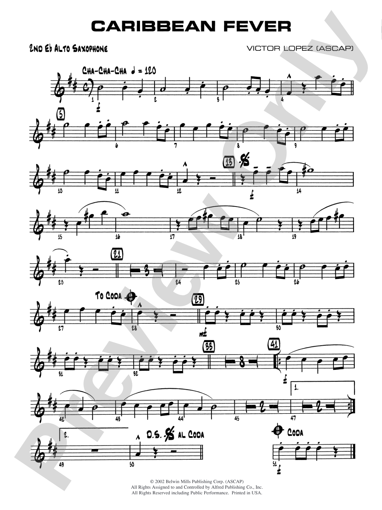 Caribbean Fever: 2nd E-flat Alto Saxophone