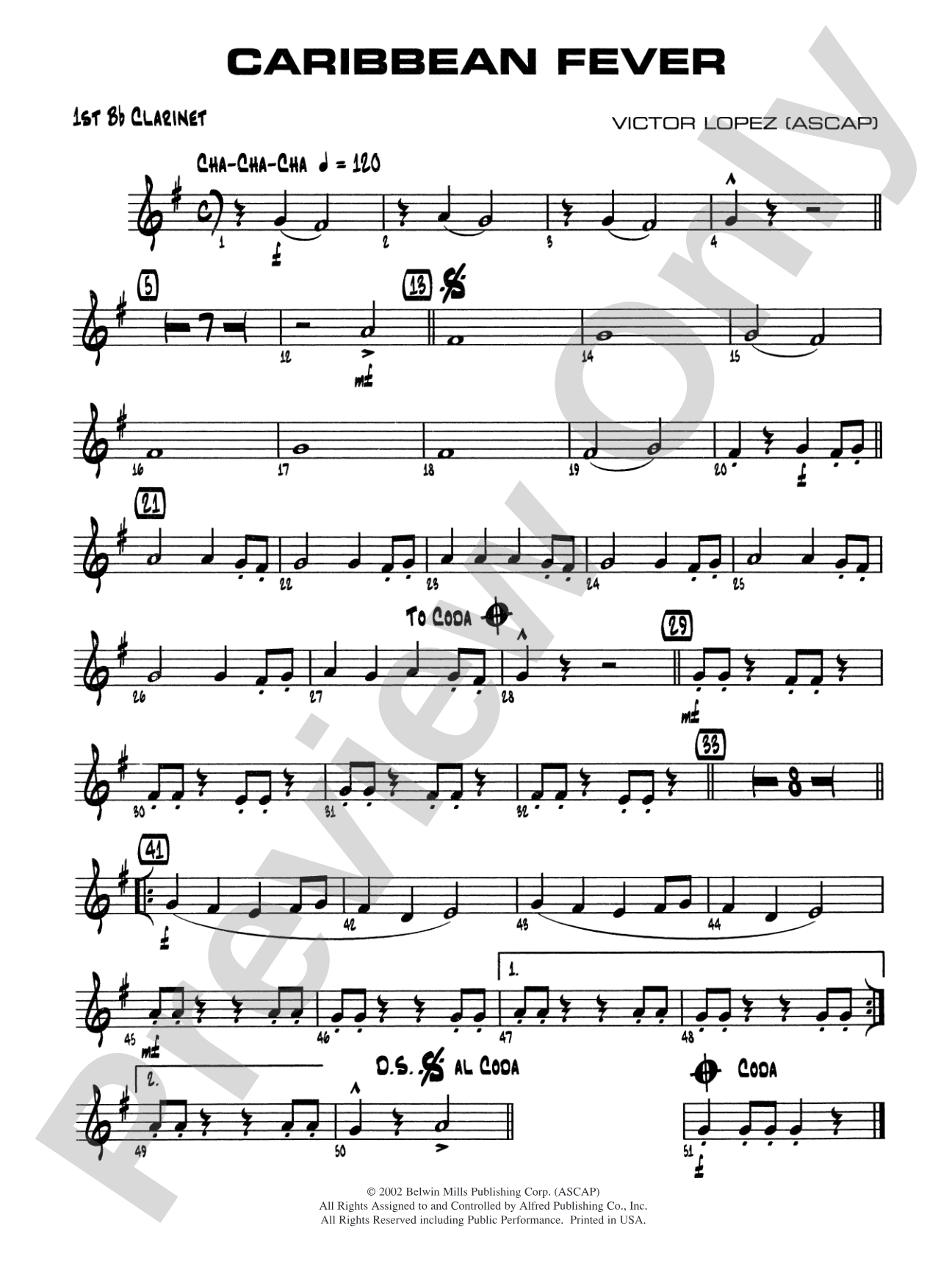 Caribbean Fever: 1st B-flat Clarinet