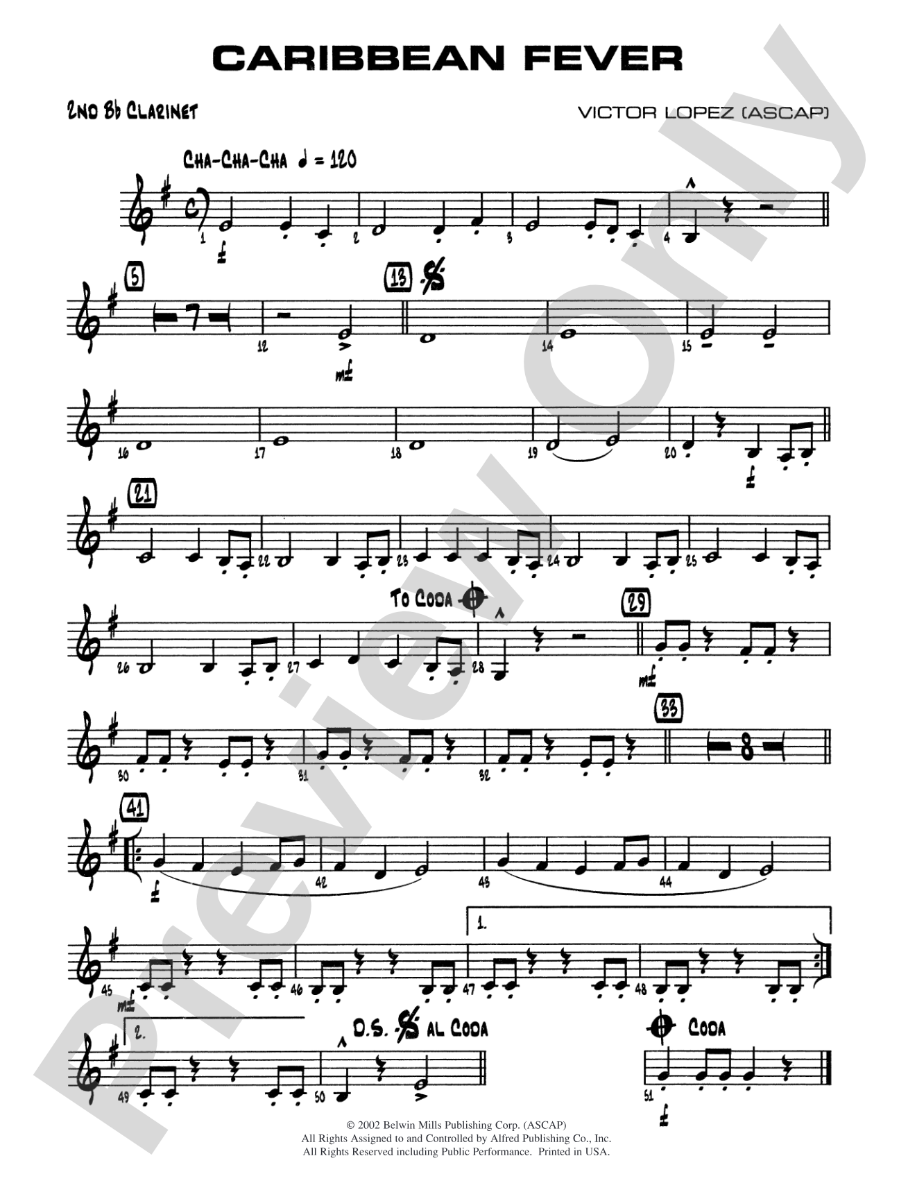 Caribbean Fever: 2nd B-flat Clarinet