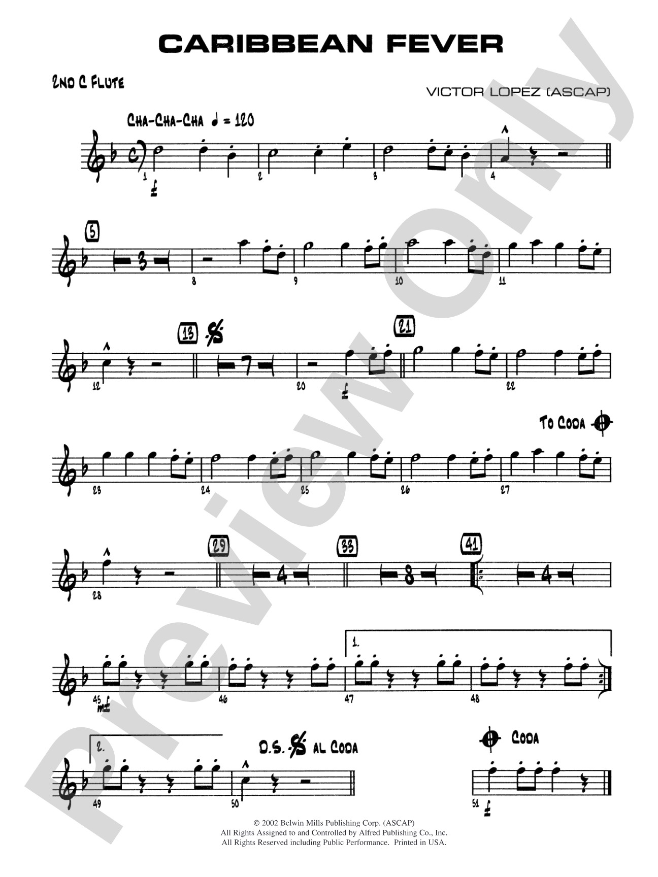 Caribbean Fever: 2nd Flute