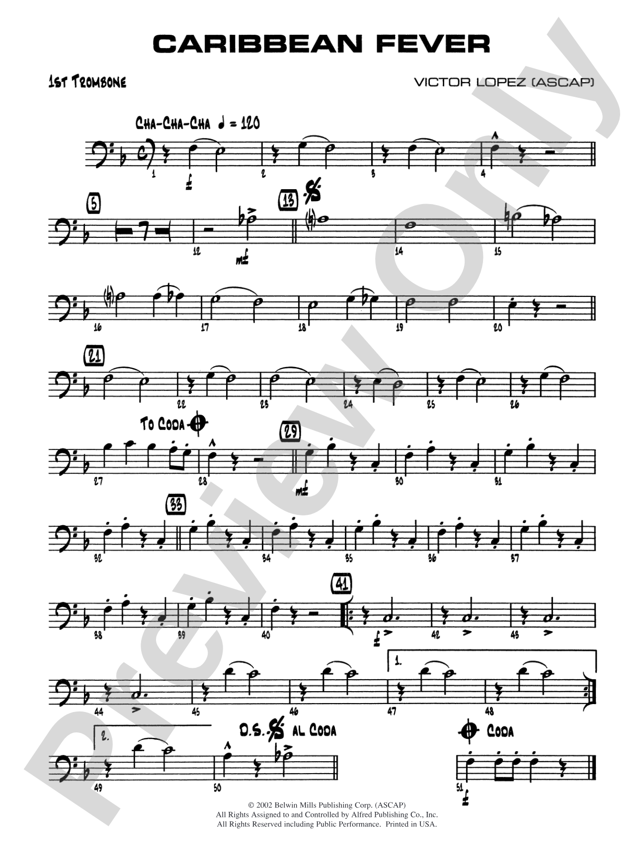 Caribbean Fever: 1st Trombone