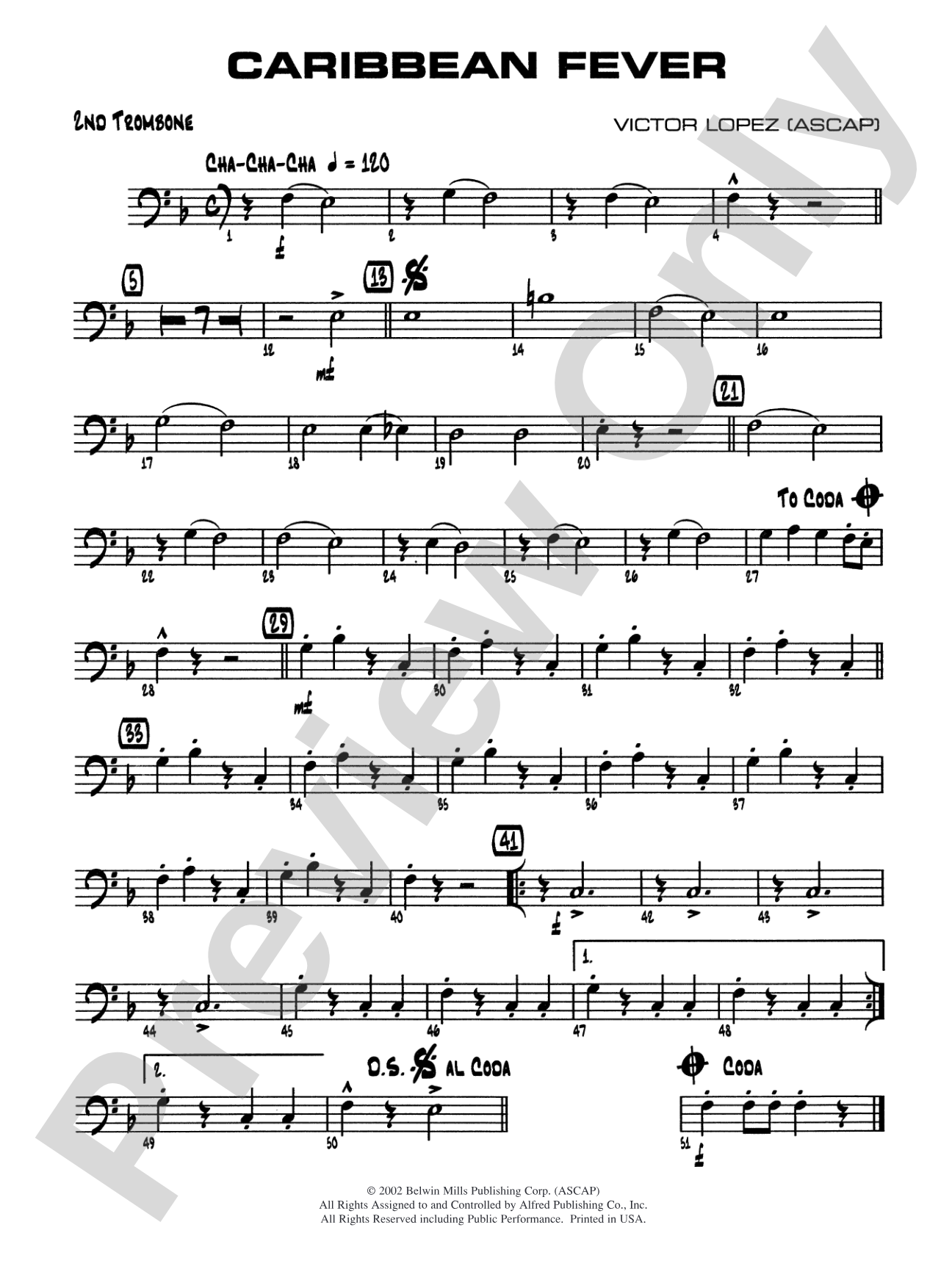 Caribbean Fever: 2nd Trombone