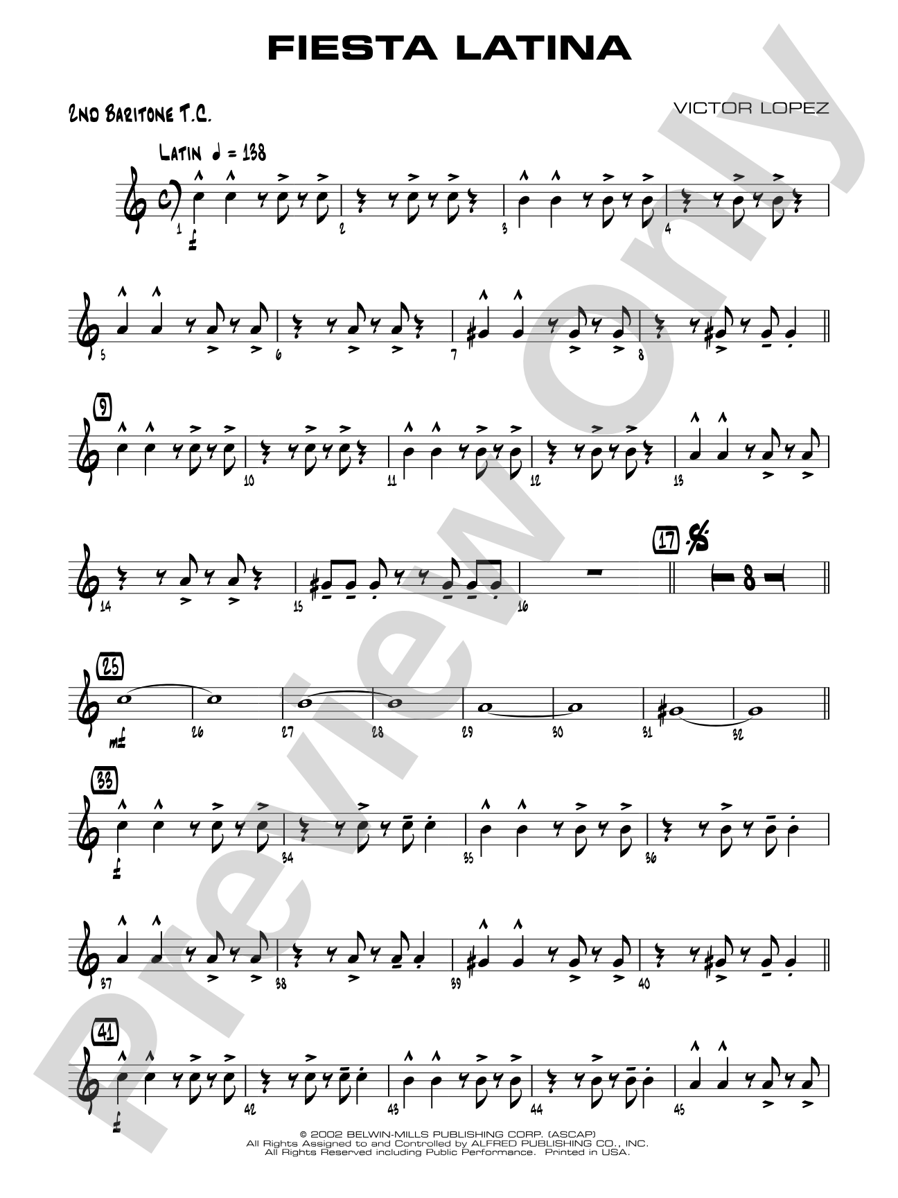 Fiesta Latina: 2nd Baritone T.C.