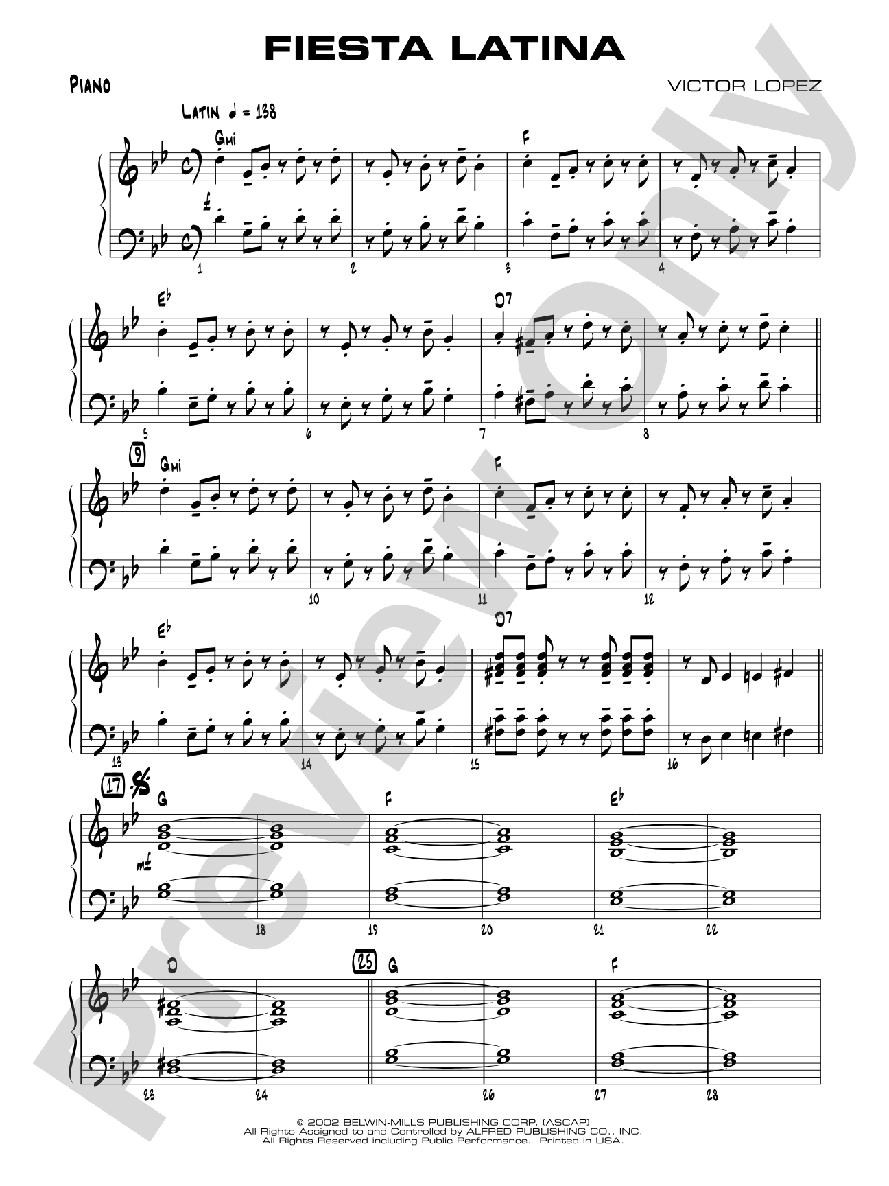 Fiesta Latina: Piano Accompaniment