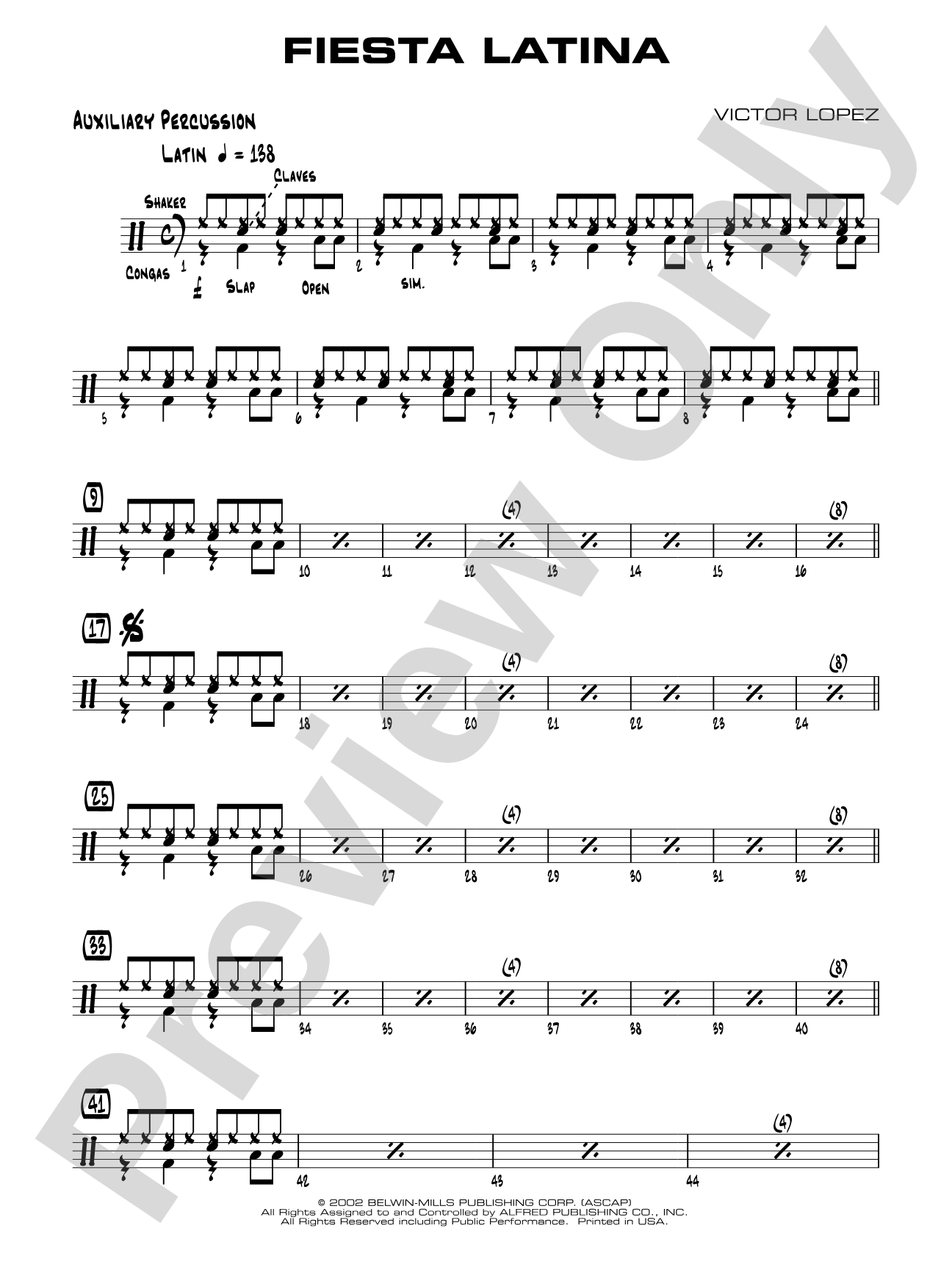 Fiesta Latina: 1st Percussion