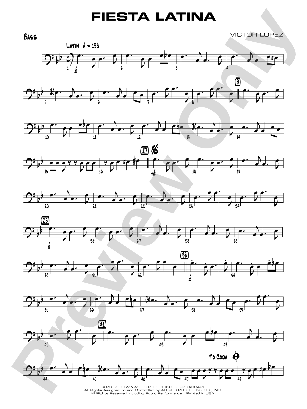 Fiesta Latina: String Bass