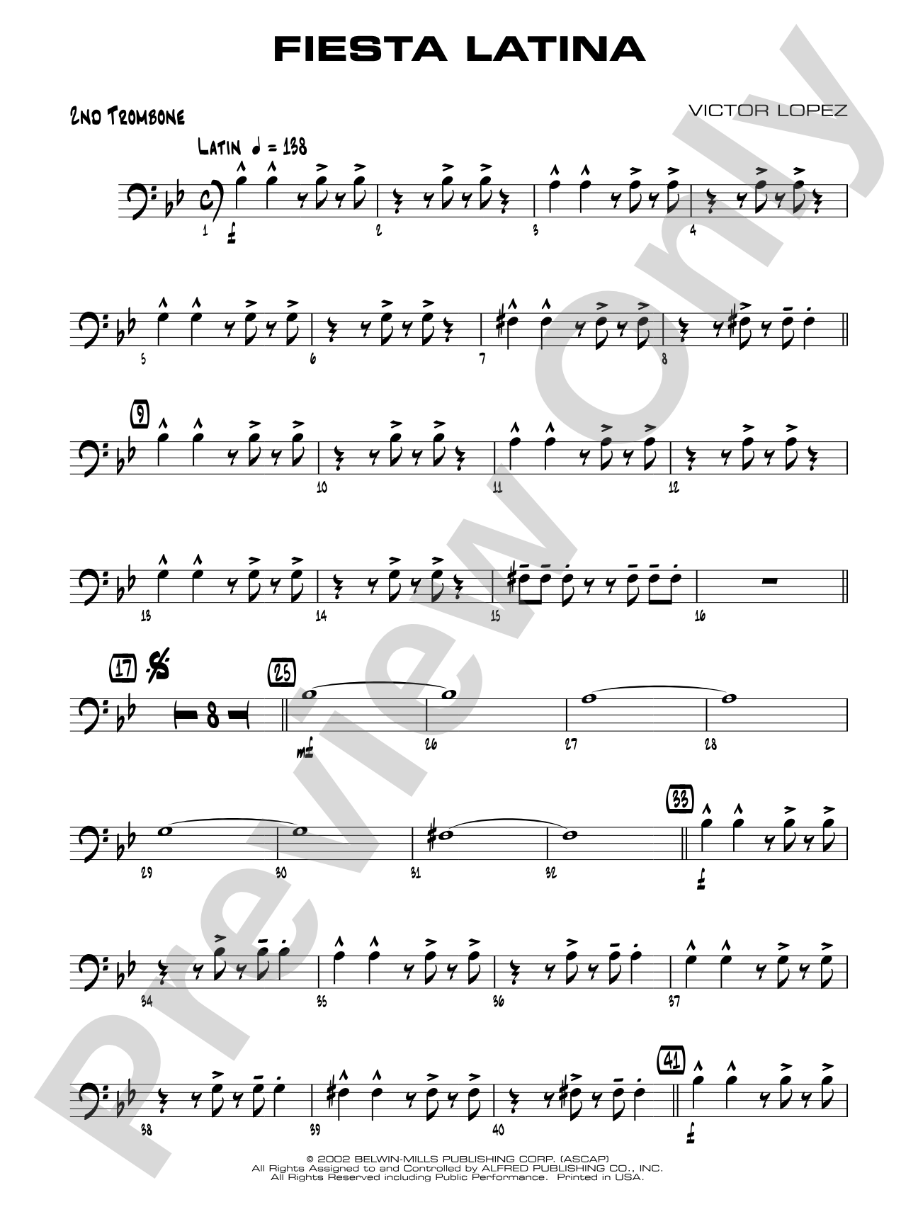 Fiesta Latina: 2nd Trombone
