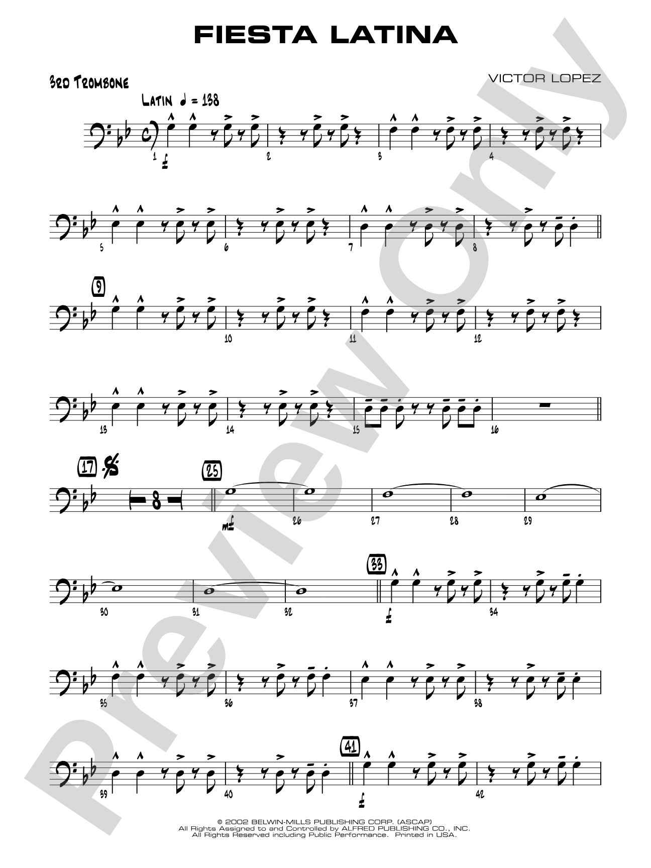 Fiesta Latina: 3rd Trombone