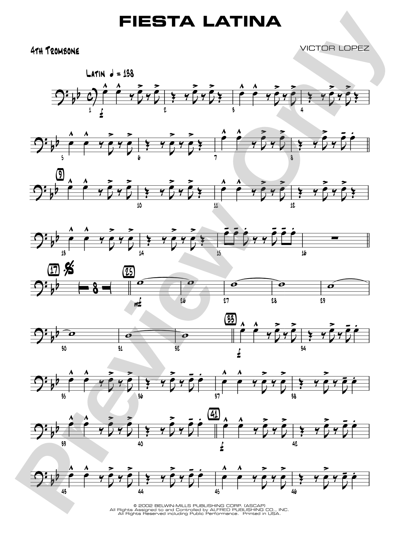 Fiesta Latina: 4th Trombone