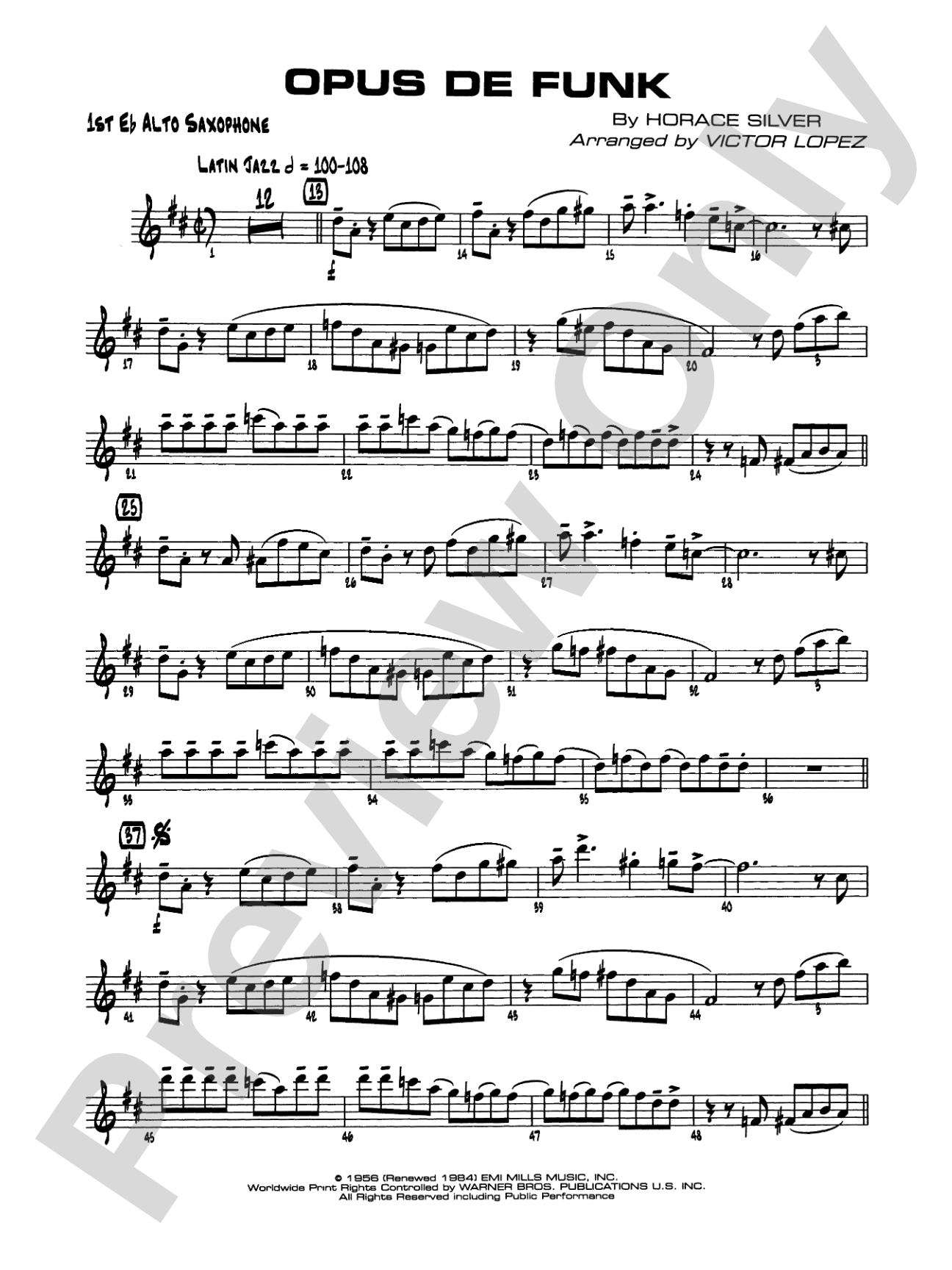 Opus de Funk: E-flat Alto Saxophone