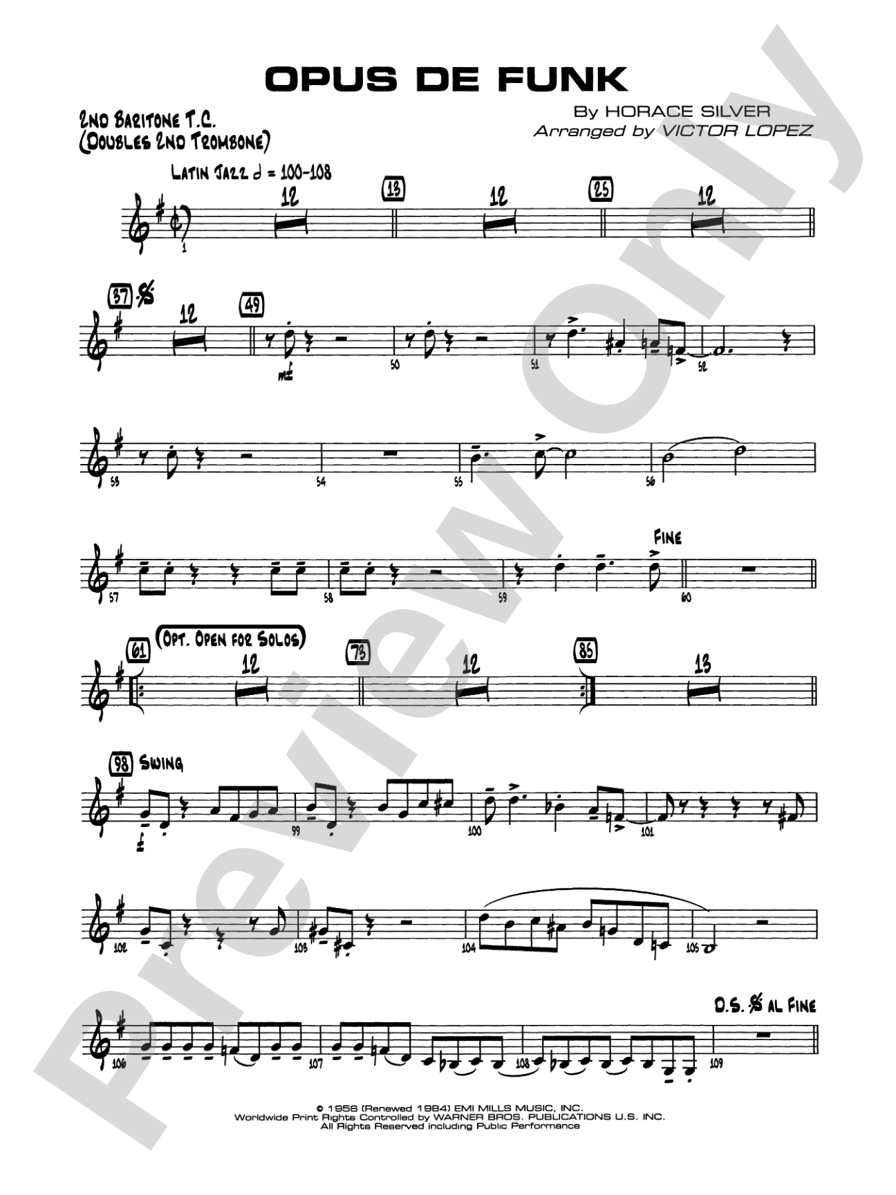 Opus de Funk: 2nd Baritone T.C.