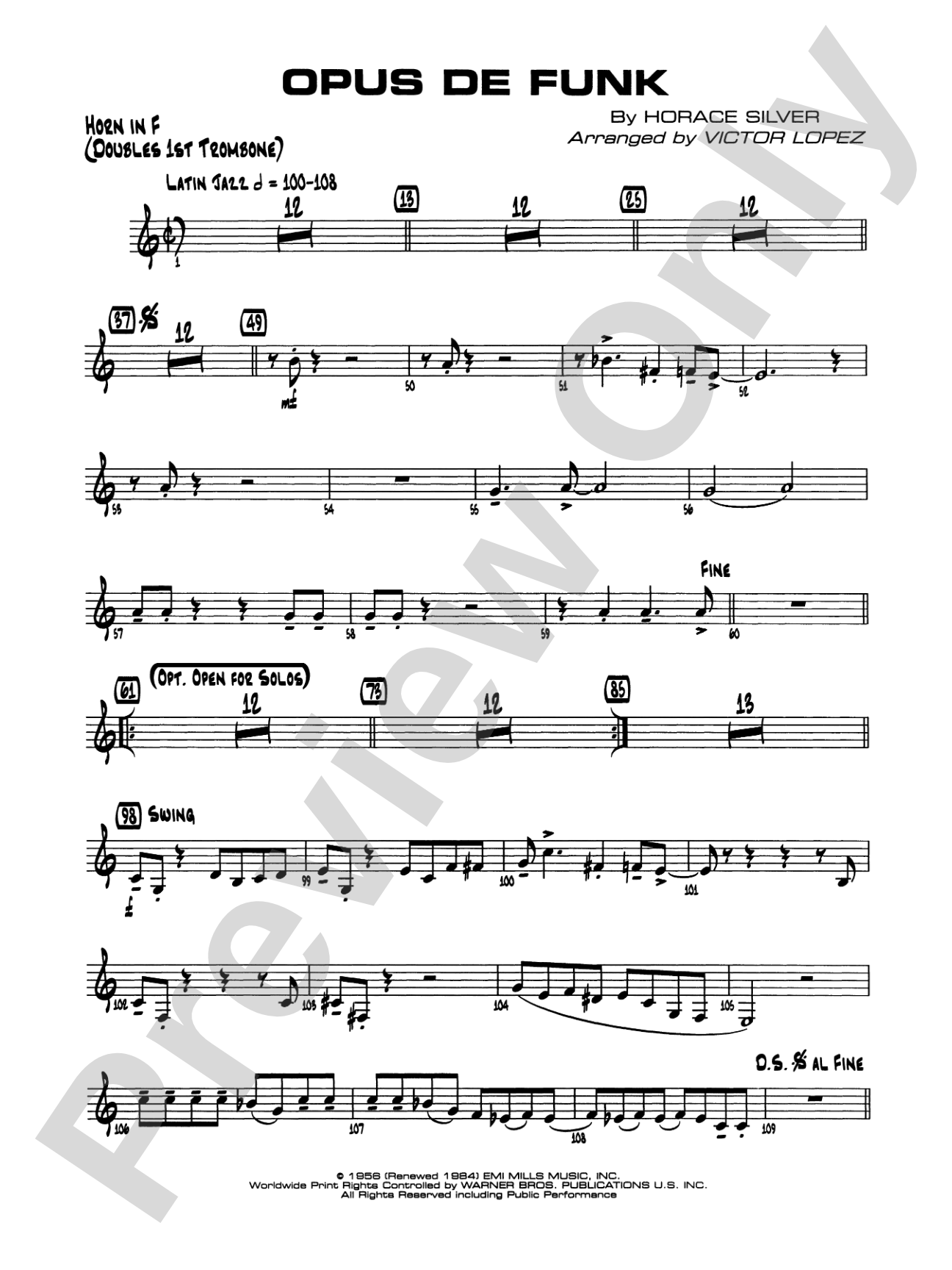 Opus de Funk: 1st F Horn