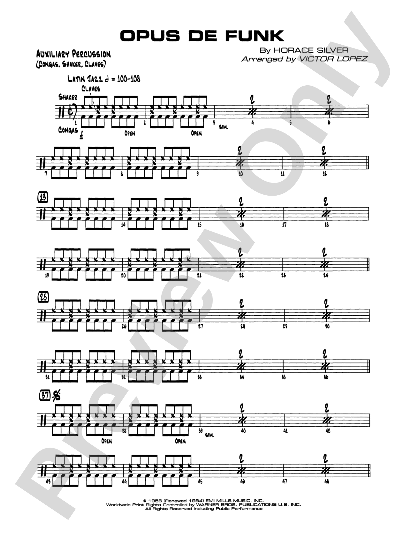 Opus de Funk: 1st Percussion