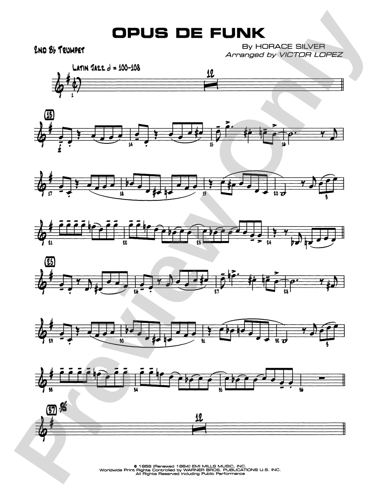 Opus de Funk: 2nd B-flat Trumpet