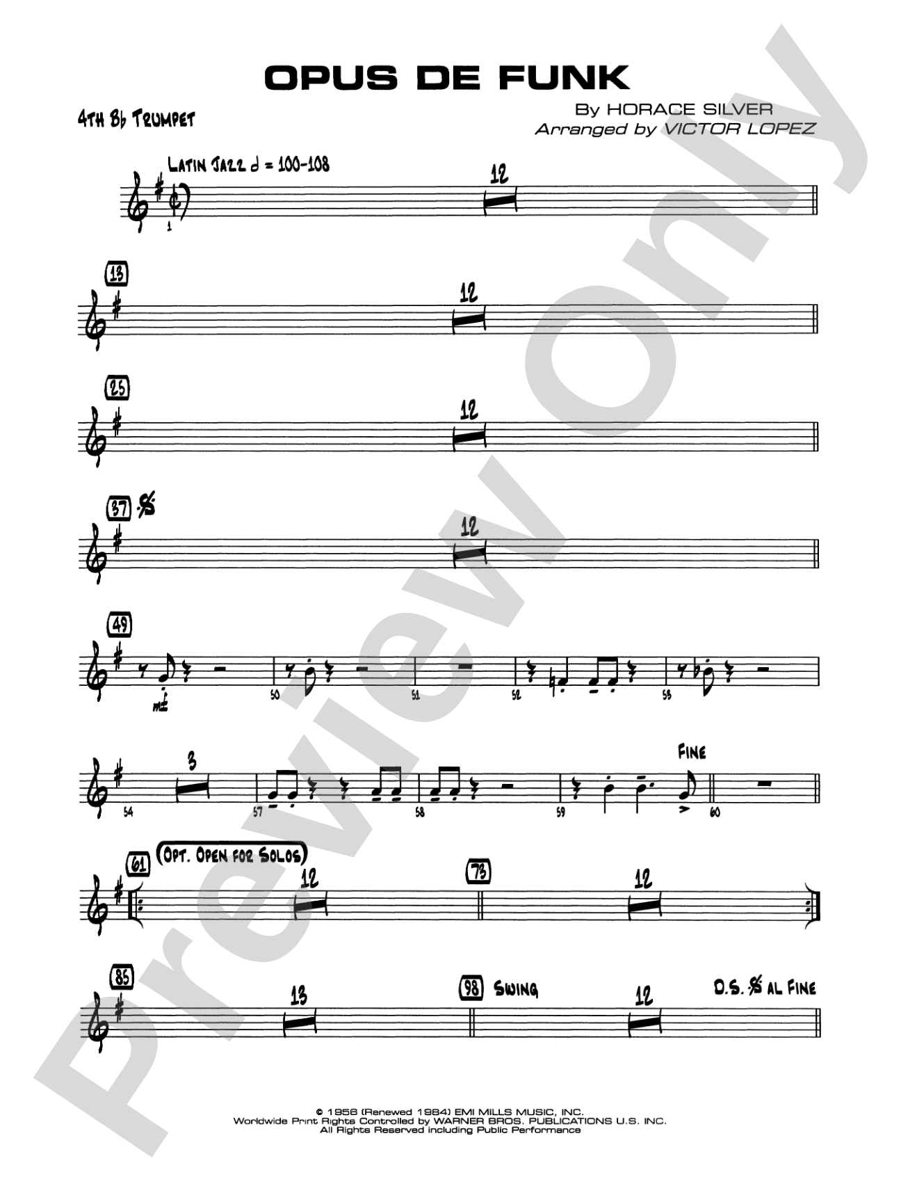 Opus de Funk: 4th B-flat Trumpet