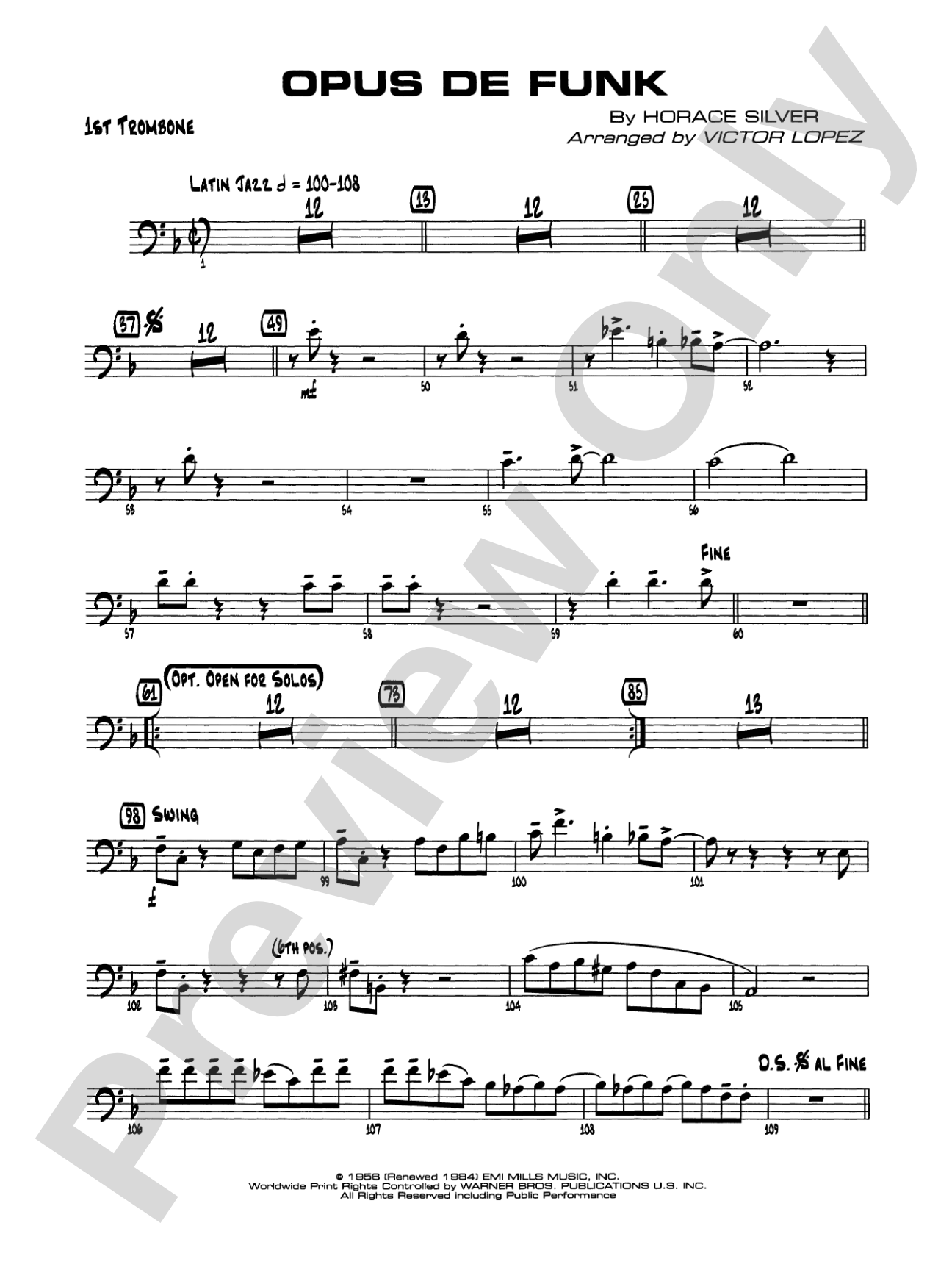 Opus de Funk: 1st Trombone