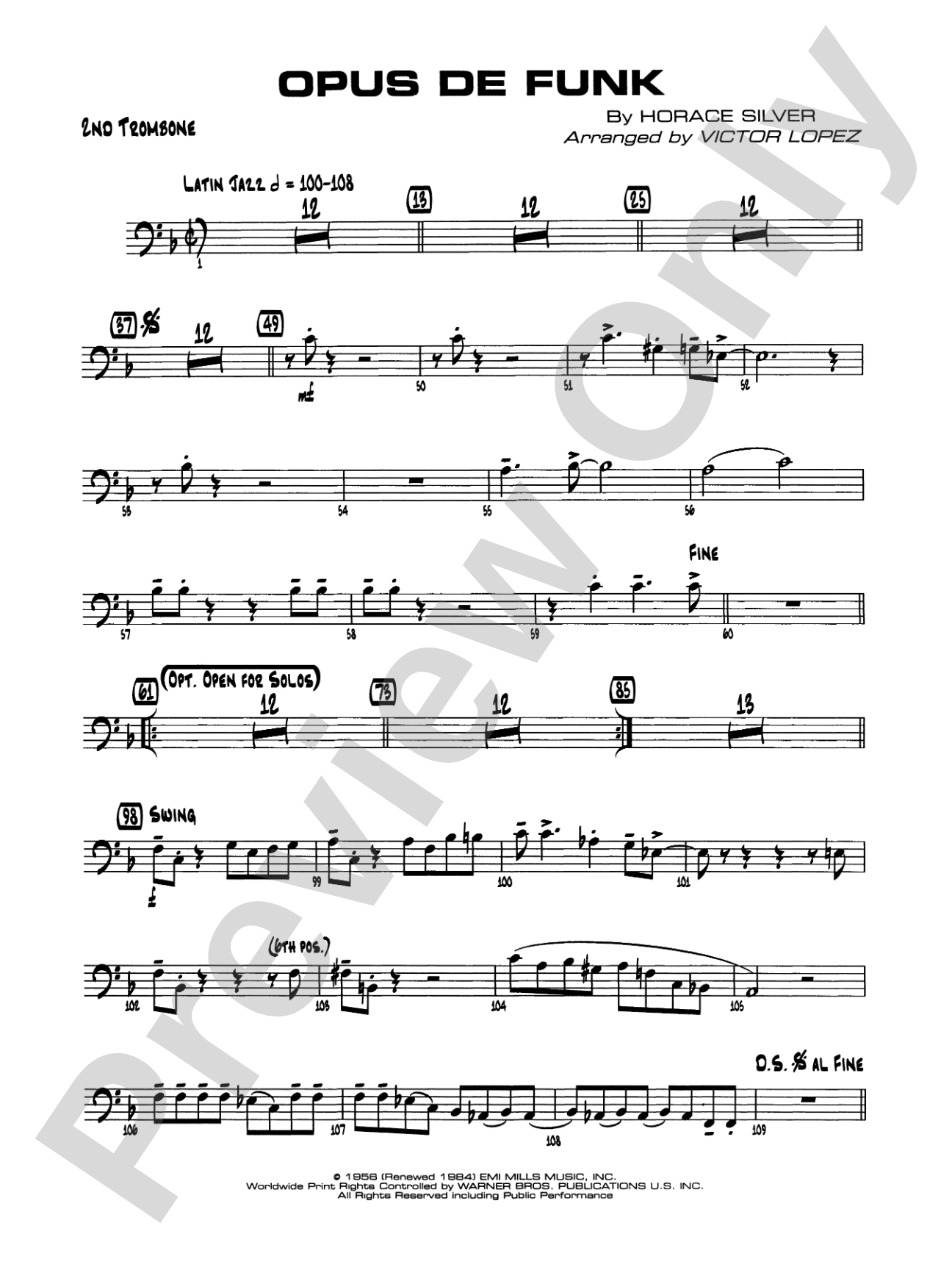 Opus de Funk: 2nd Trombone