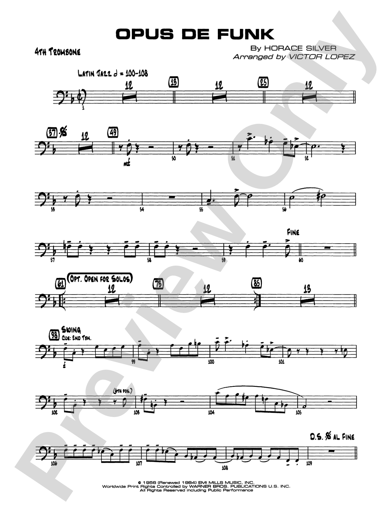 Opus de Funk: 4th Trombone