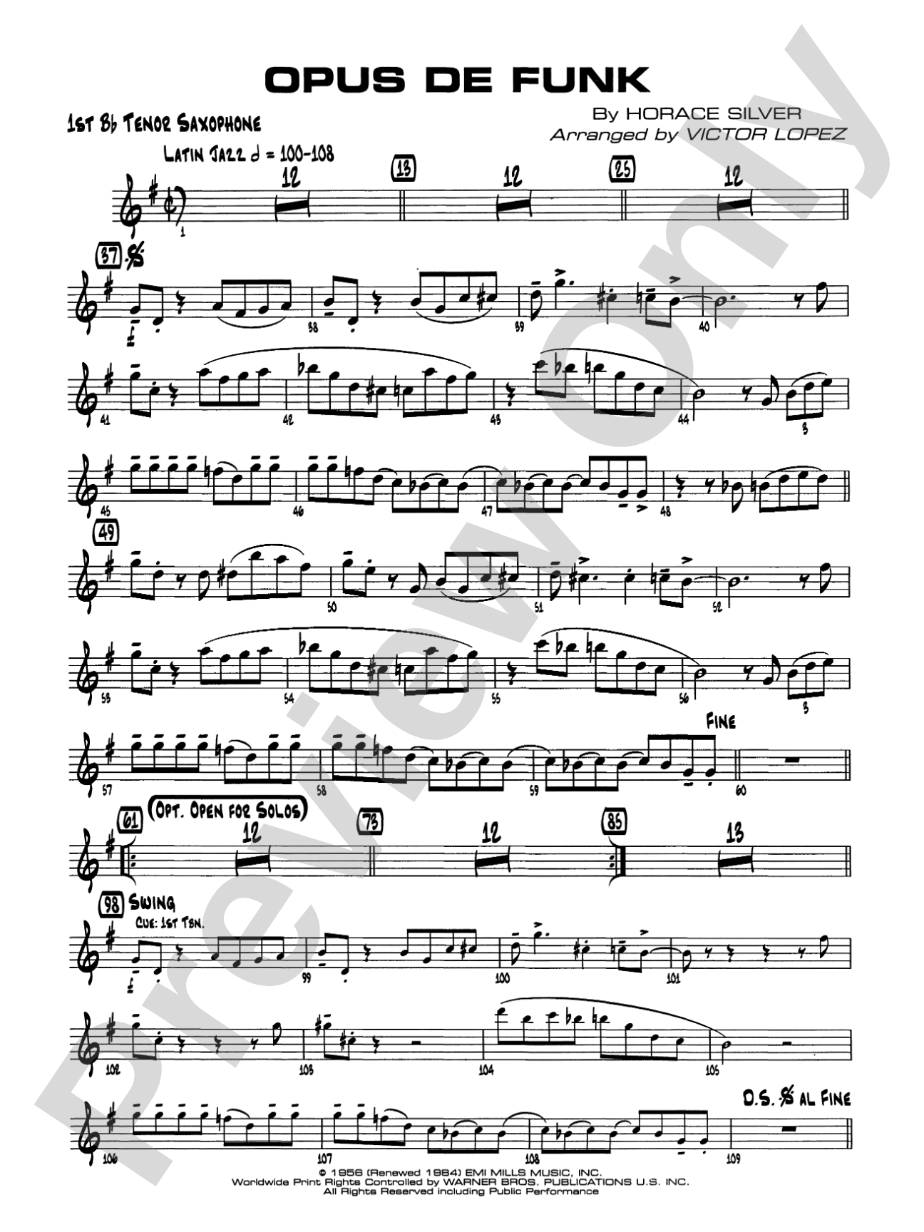 Opus de Funk: B-flat Tenor Saxophone