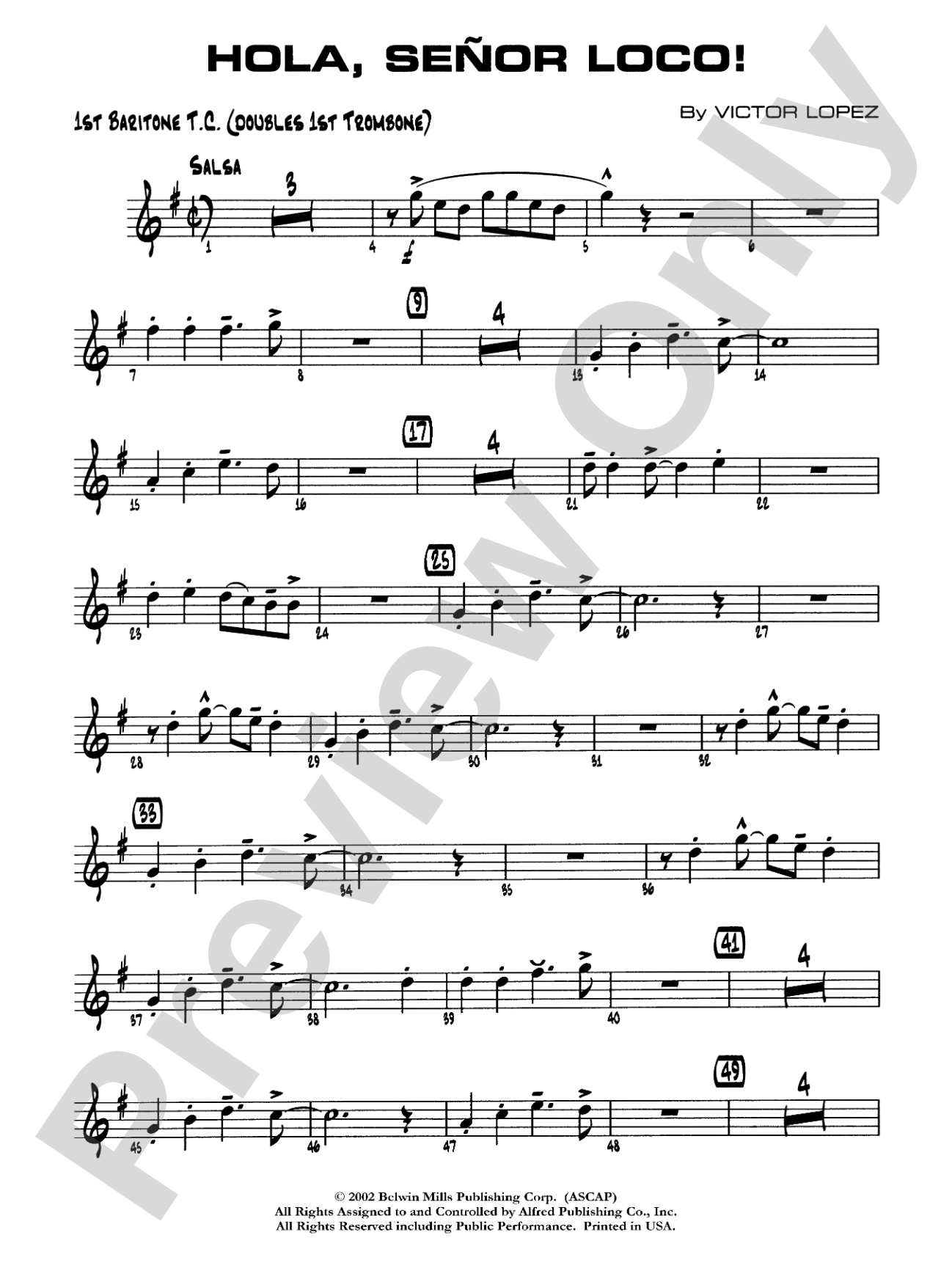 Hola, Señor Loco!: Baritone T.C.