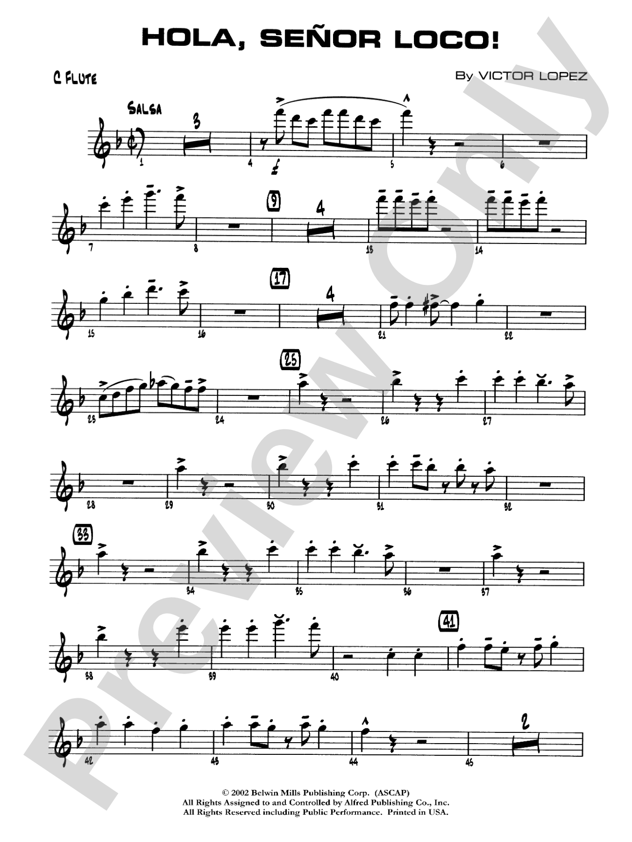 Hola, Señor Loco!: Flute