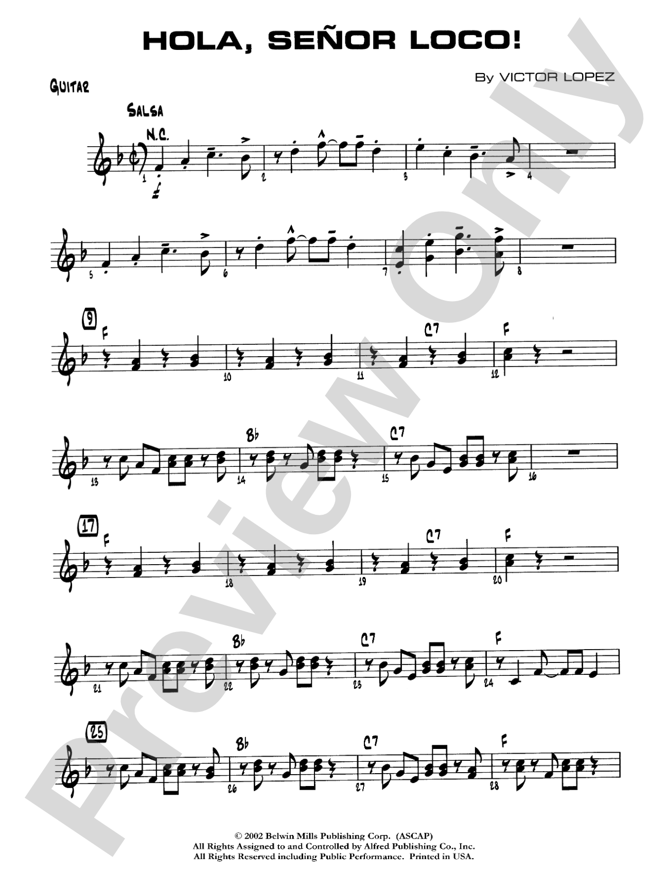 Hola, Señor Loco!: Guitar