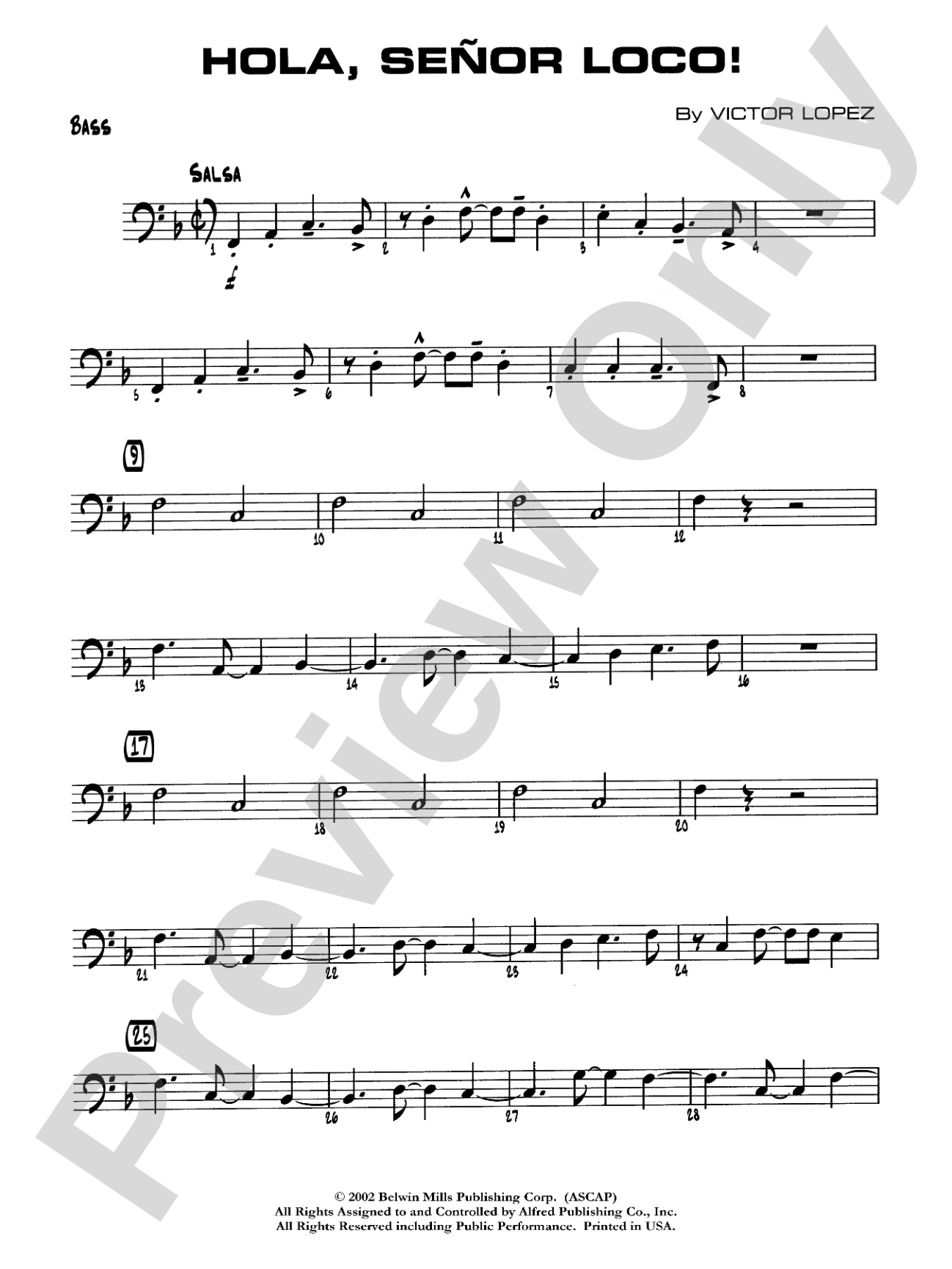 Hola, Señor Loco!: String Bass