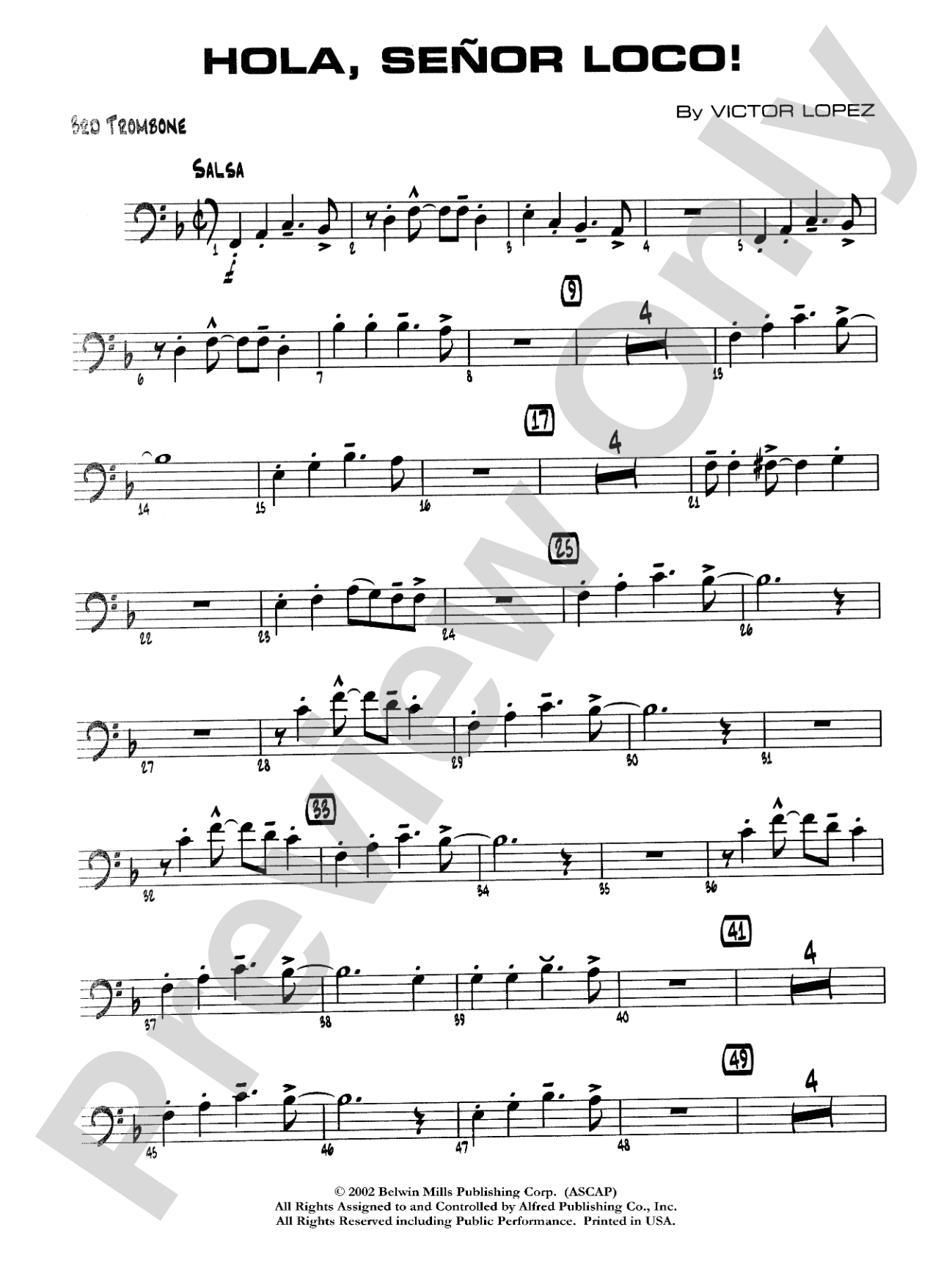 Hola, Señor Loco!: 3rd Trombone