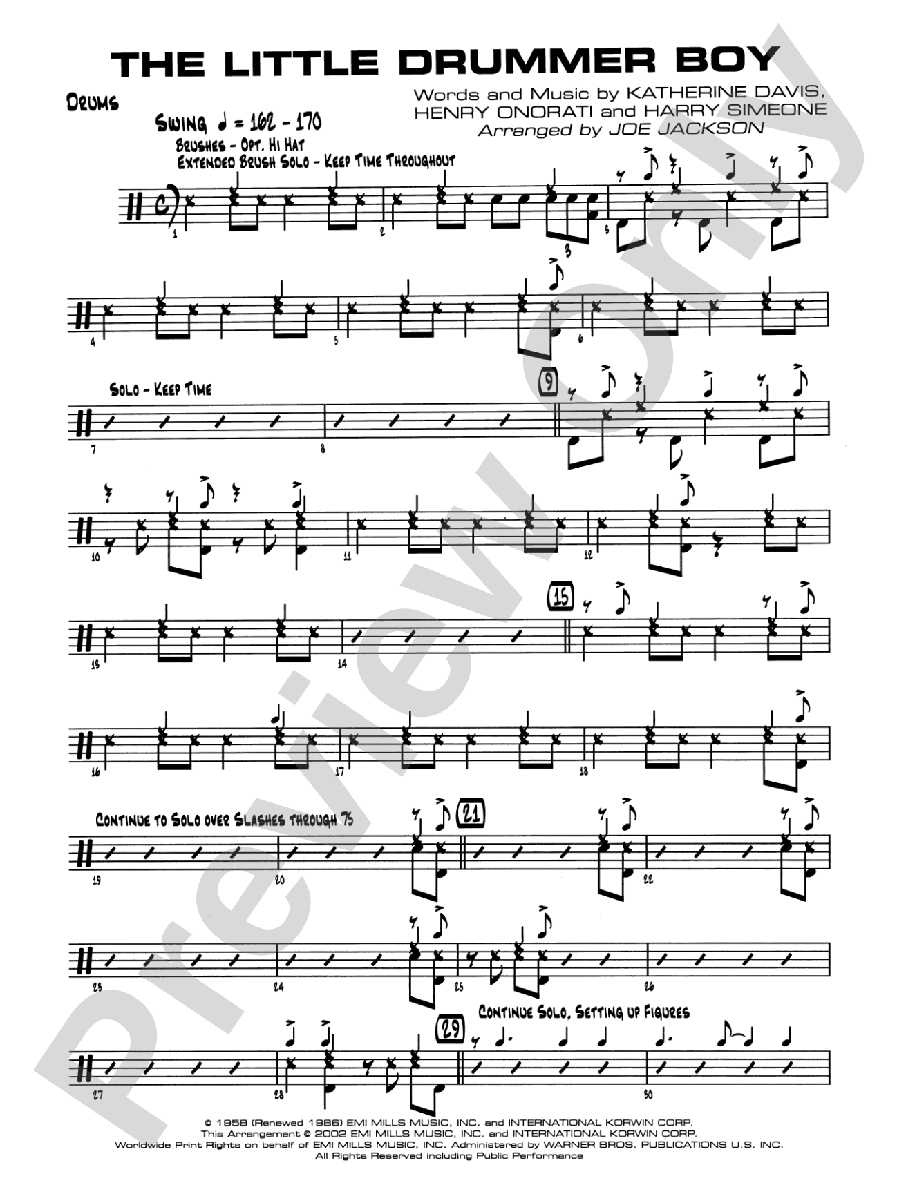 The Little Drummer Boy: Drums