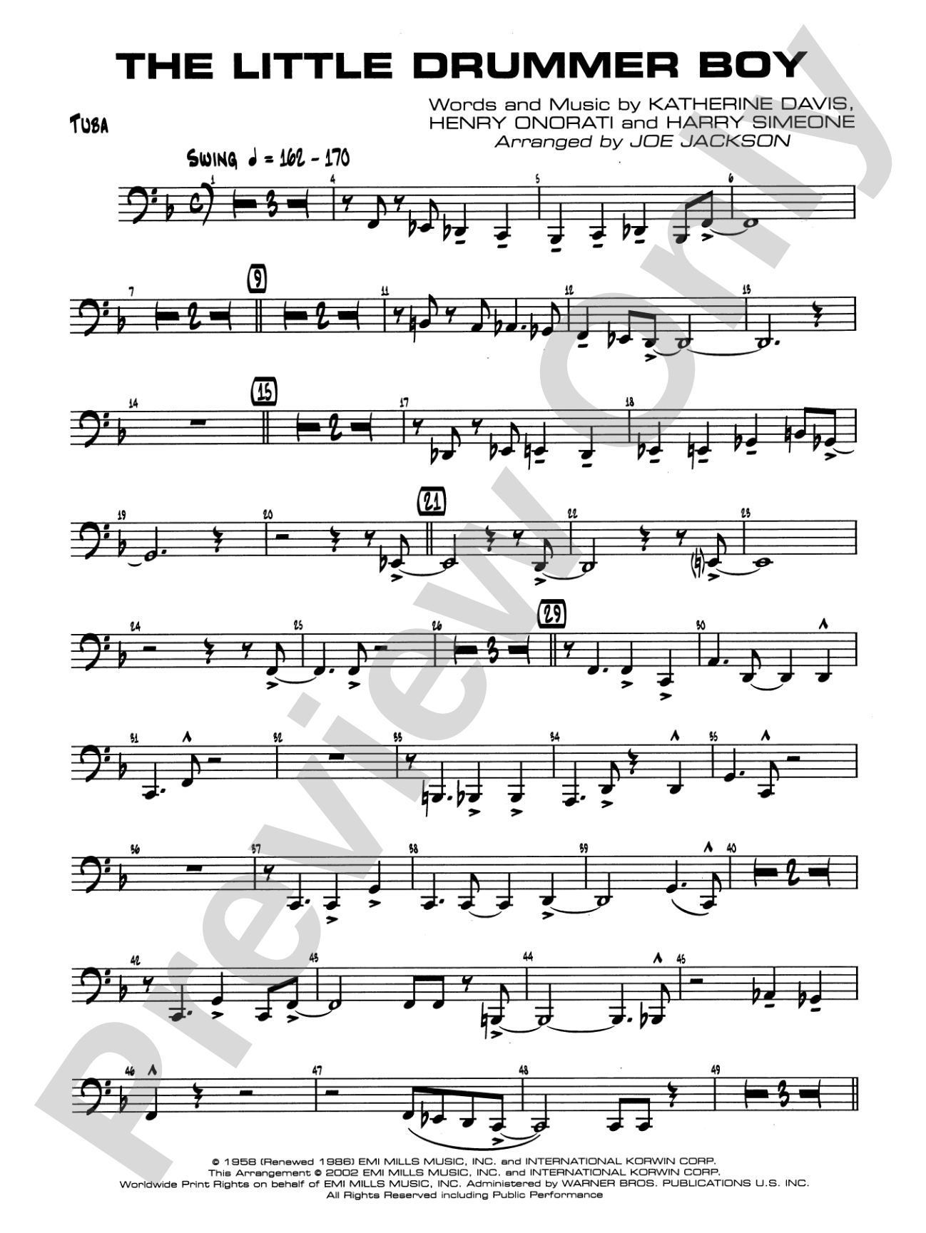 The Little Drummer Boy: Tuba