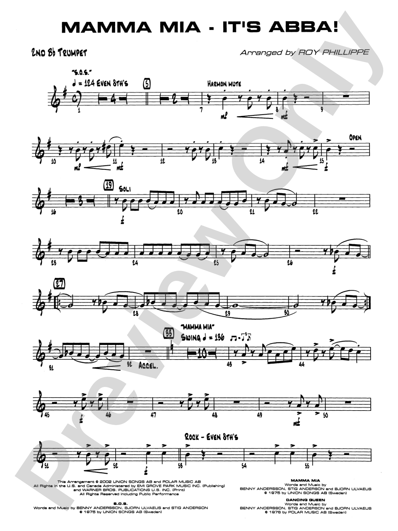 Mamma Mia -- It's ABBA!: 2nd B-flat Trumpet