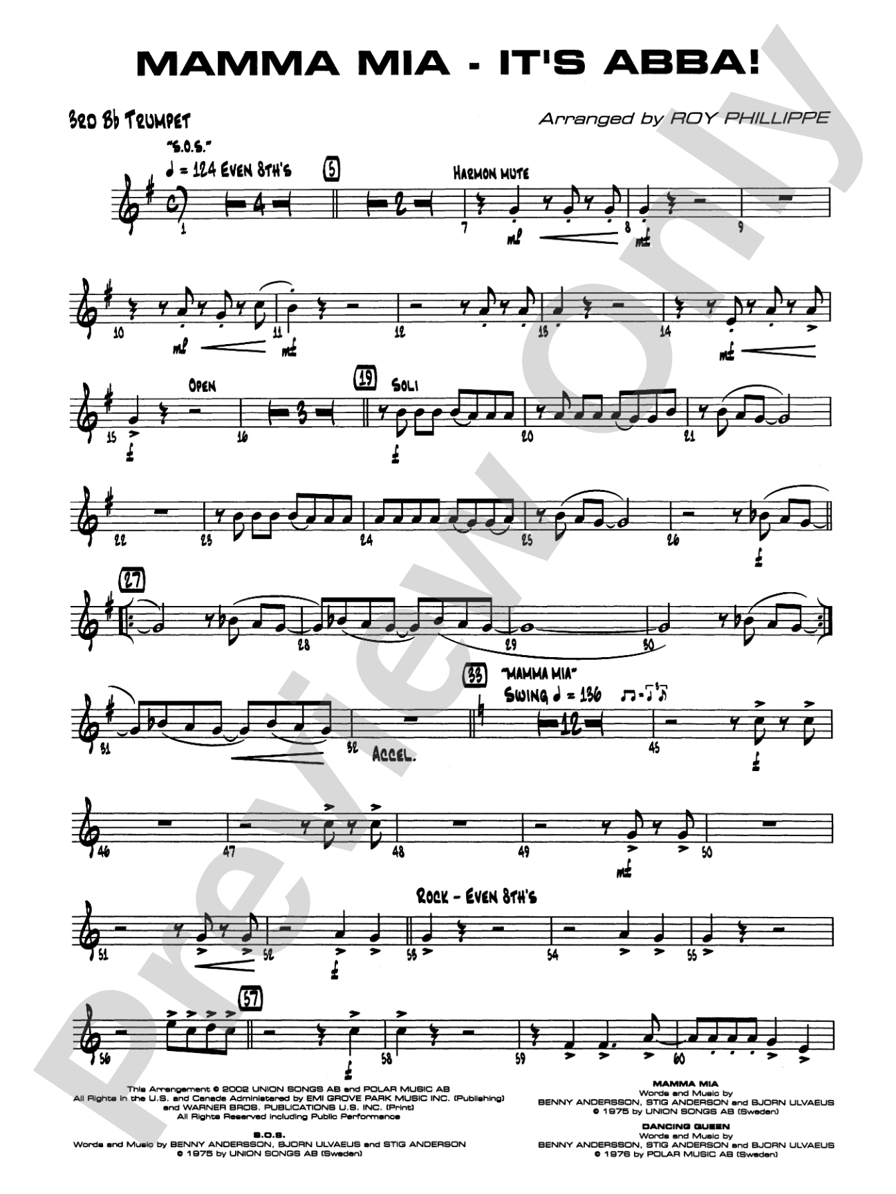 Mamma Mia -- It's ABBA!: 3rd B-flat Trumpet