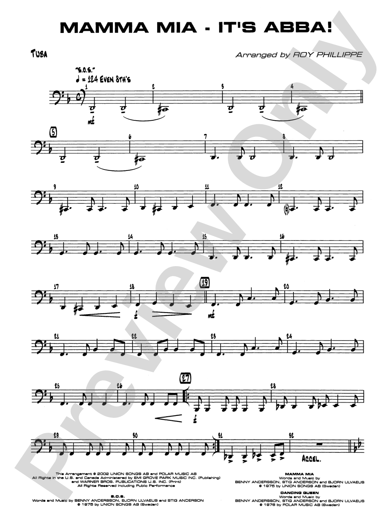 Mamma Mia -- It's ABBA!: Tuba