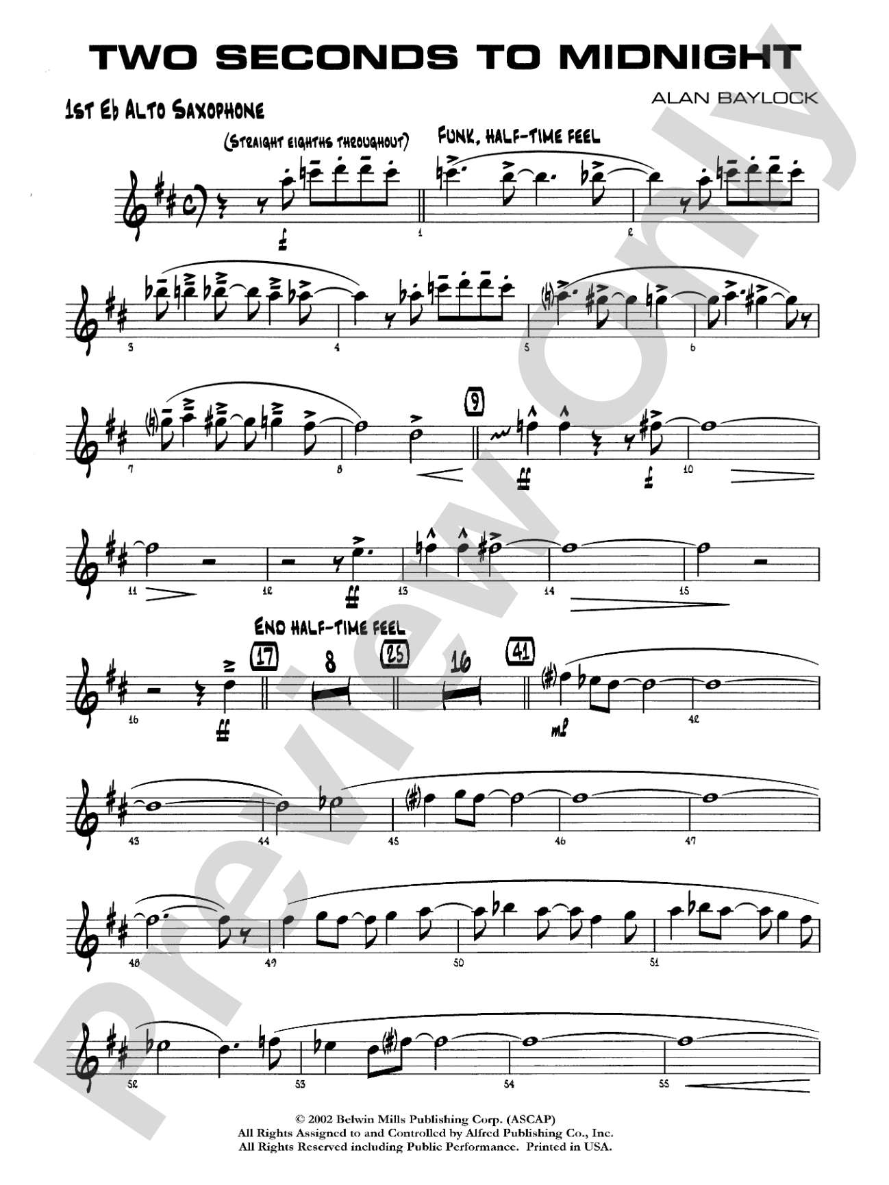 Two Seconds to Midnight: E-flat Alto Saxophone