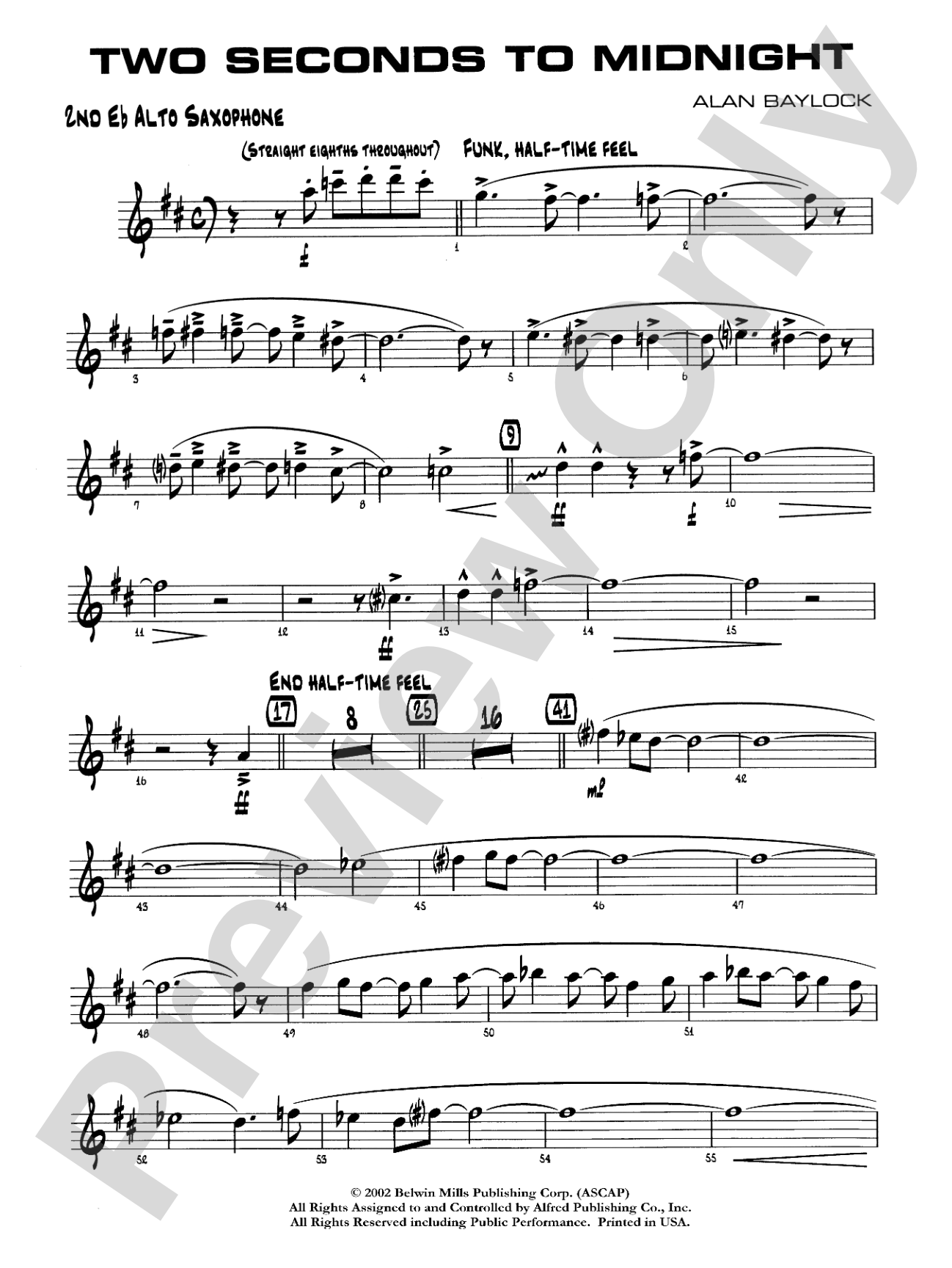 Two Seconds to Midnight: 2nd E-flat Alto Saxophone