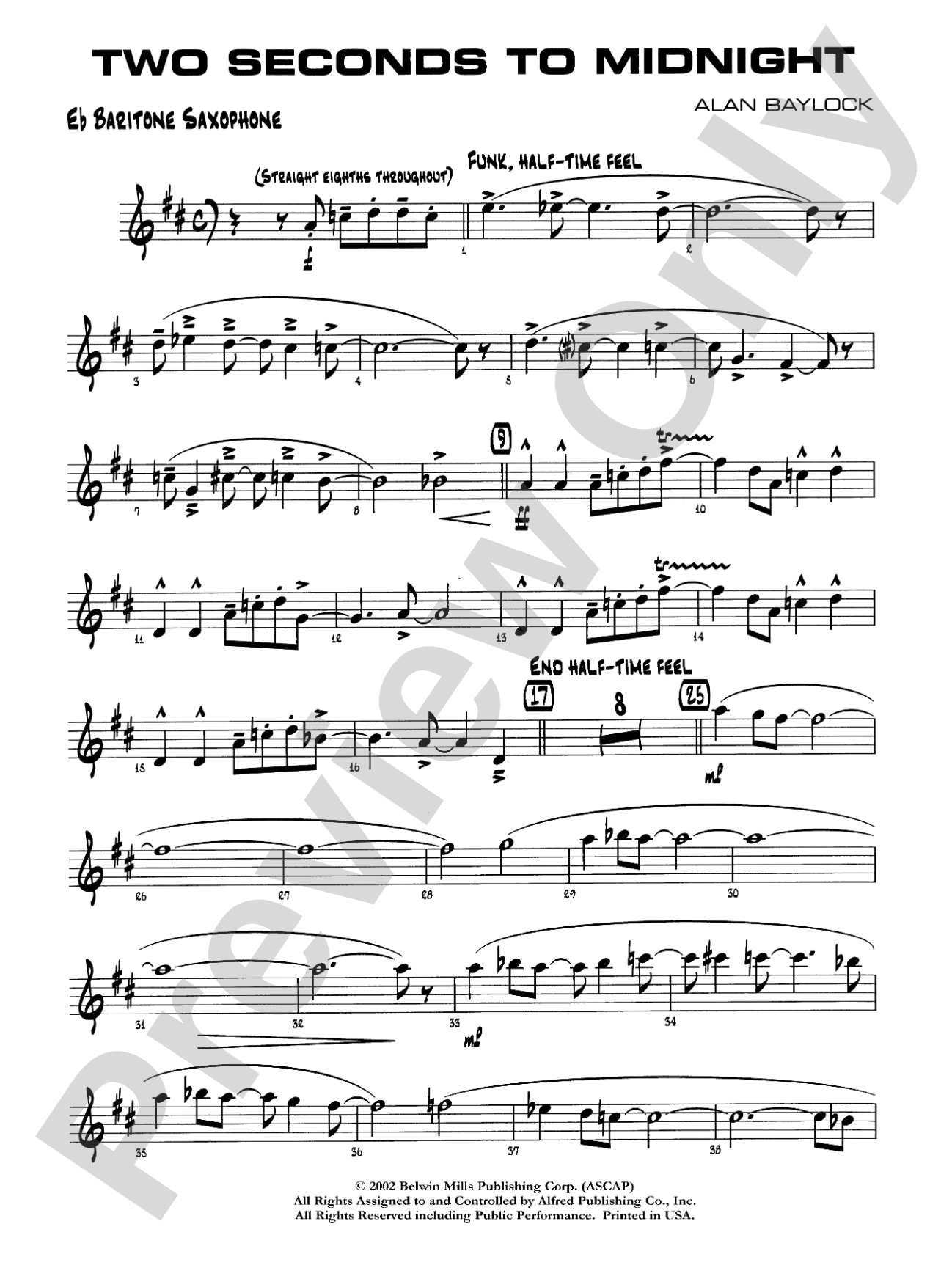 Two Seconds to Midnight: E-flat Baritone Saxophone
