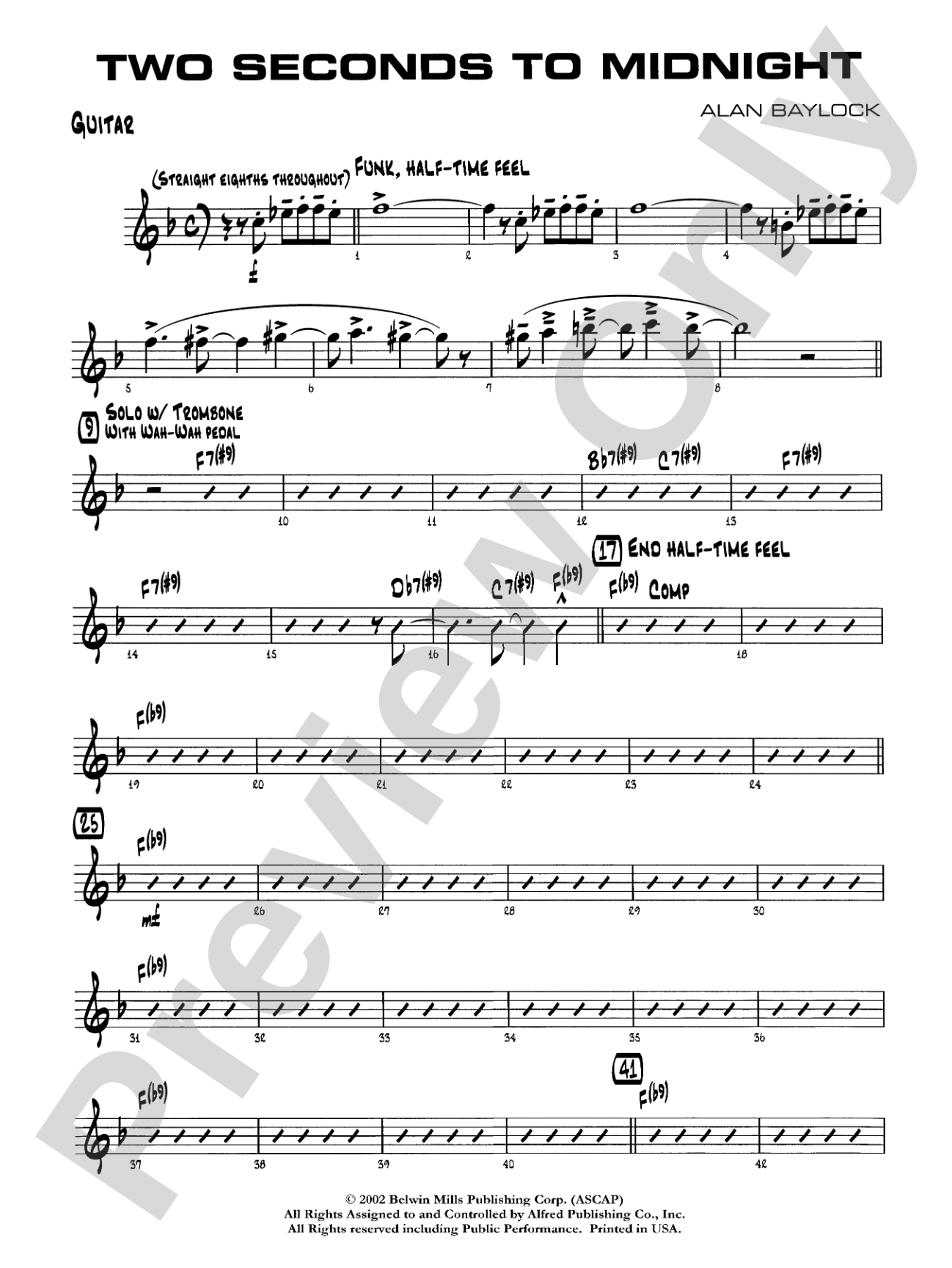 Two Seconds to Midnight: Guitar