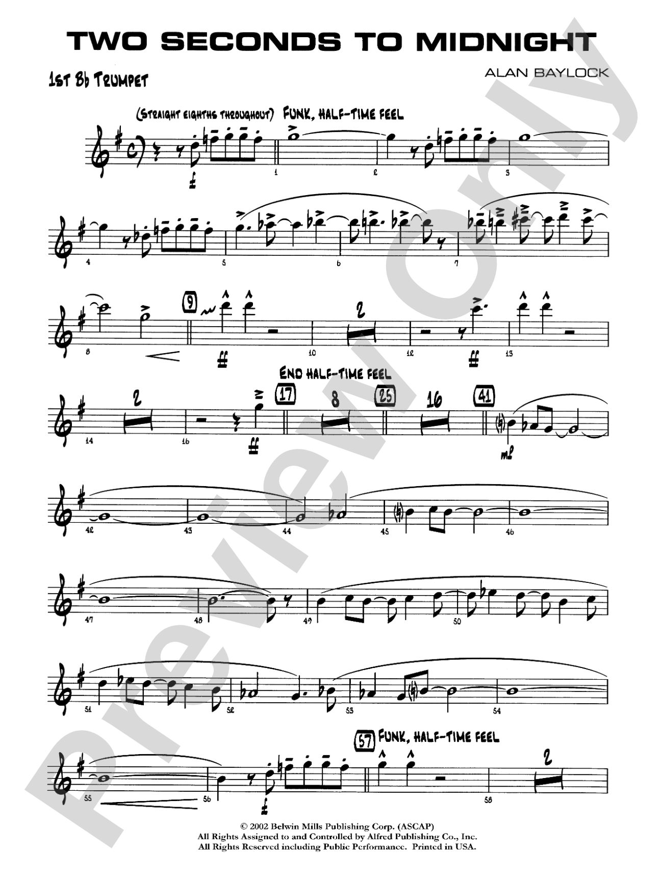 Two Seconds to Midnight: 1st B-flat Trumpet